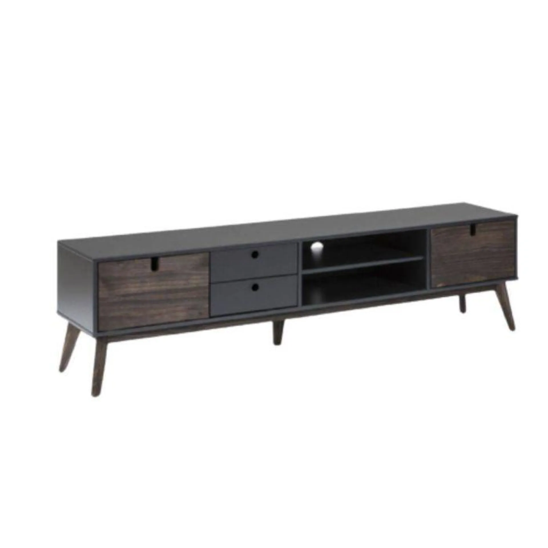 Mueble de Tv Modelo KIARA en Gris Antiguo y Cera