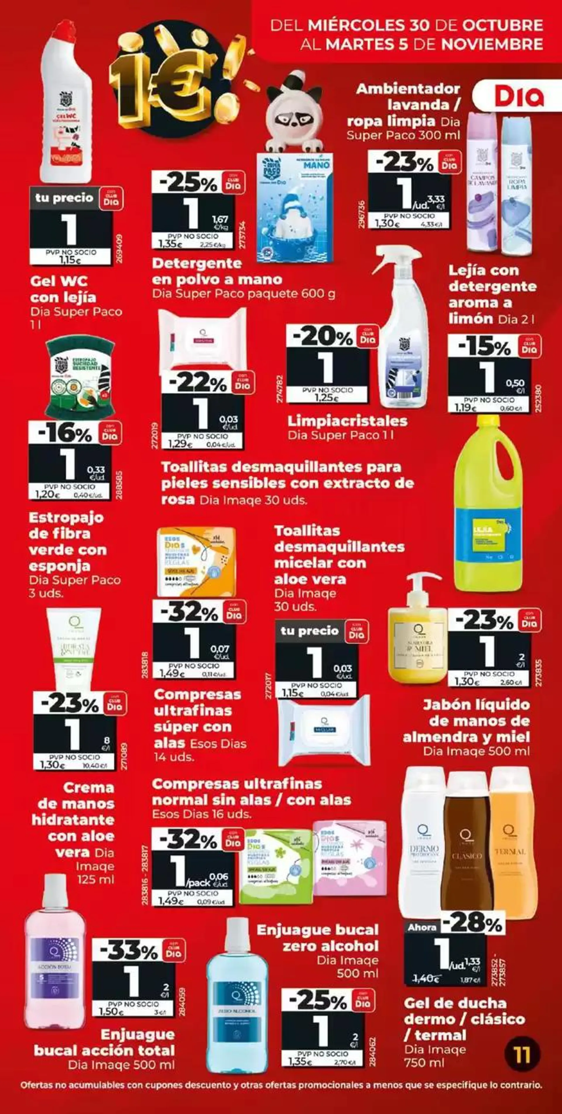 Catálogo de Más de 100 productos a 1€ del 30/10 al 5/11 30 de octubre al 5 de noviembre 2024 - Página 11