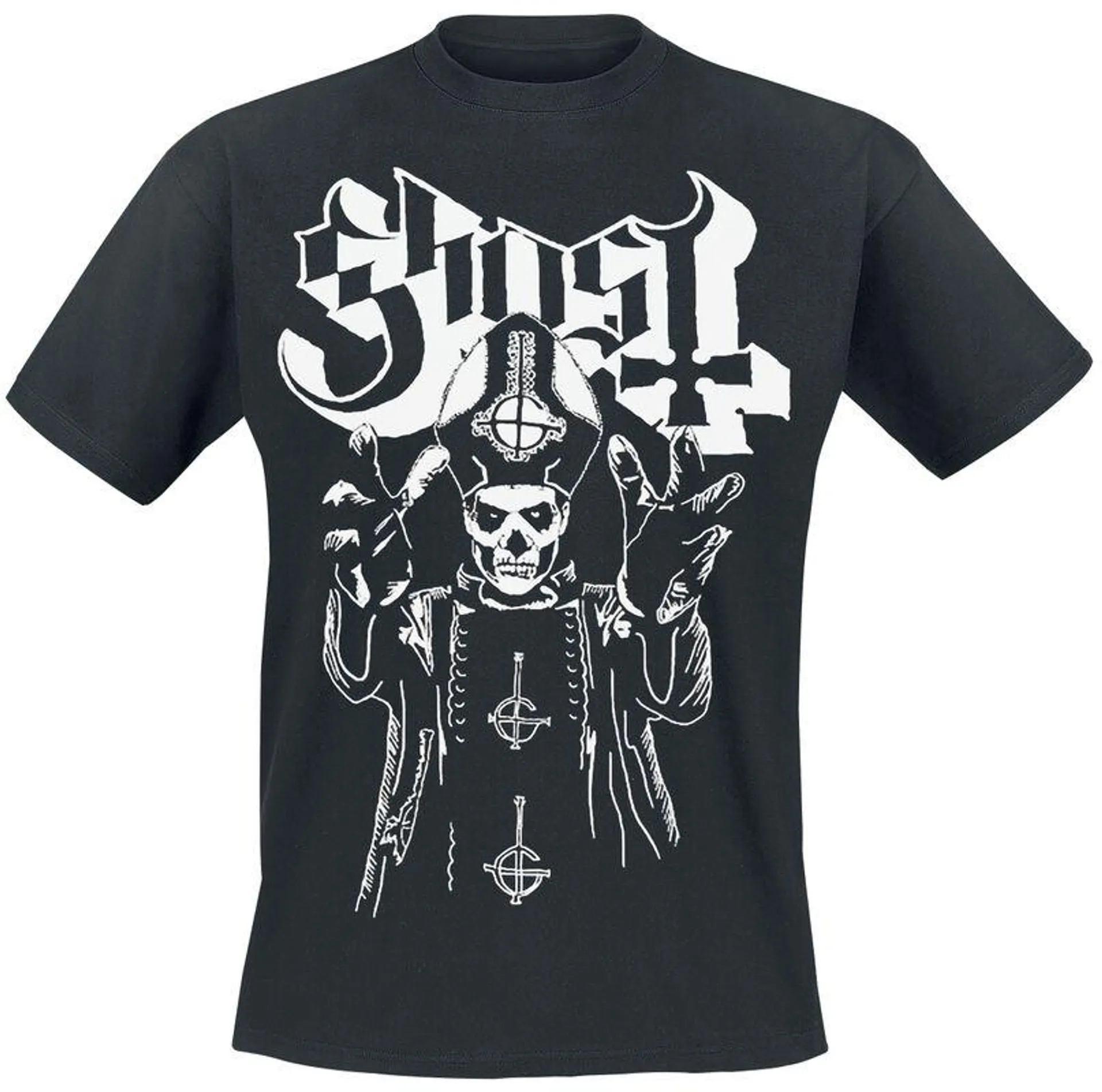 "Pope's Wrath" Camiseta Negro de Ghost