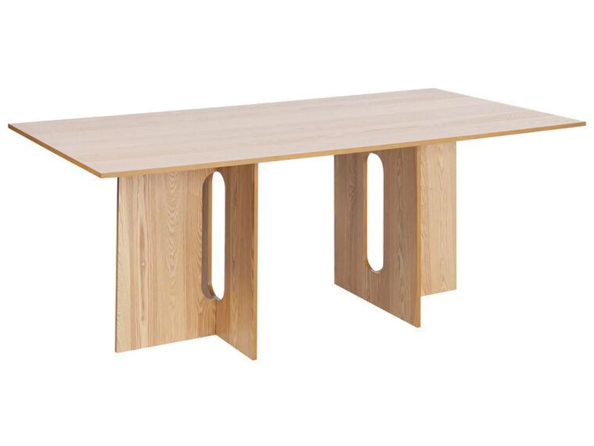 Mesa de comedor en madera clara 200 x 100 cm CORAIL