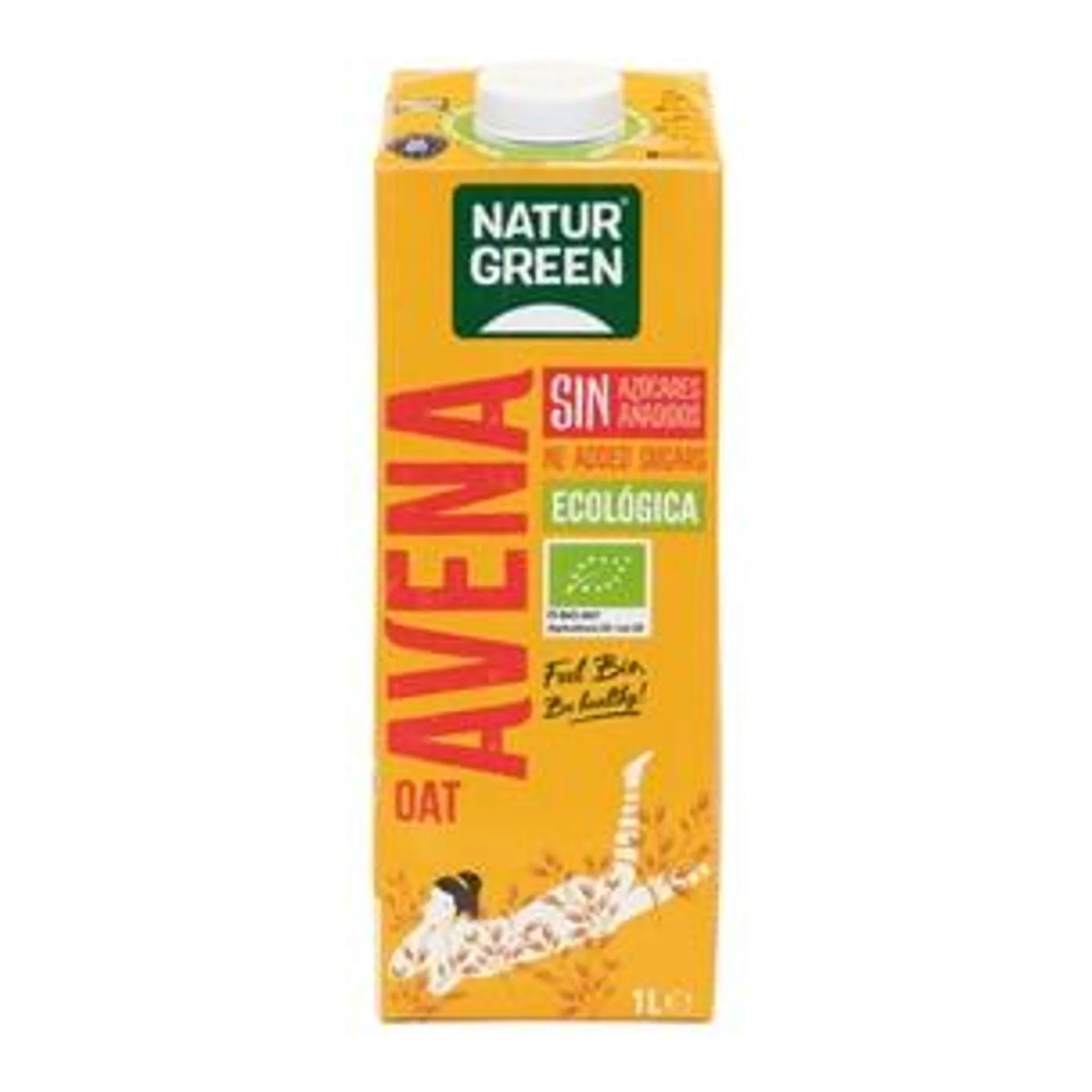 Bebida de Avena sin azúcares añadidos Bio NaturGreen 1 L