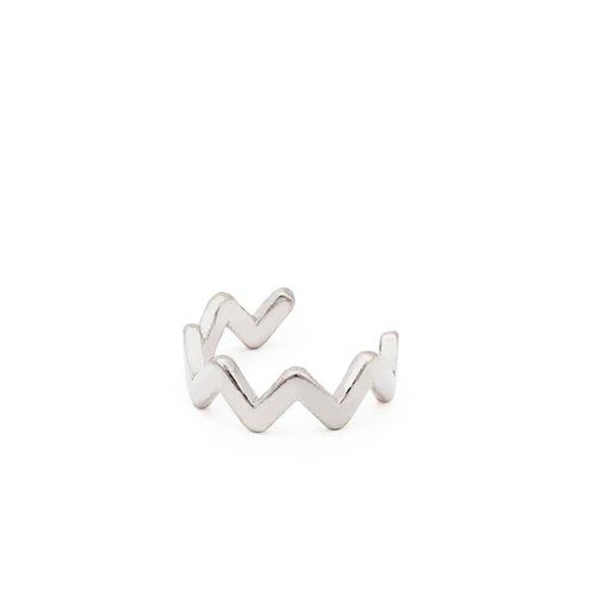 Pendiente Ear Cuff zigzag Plata