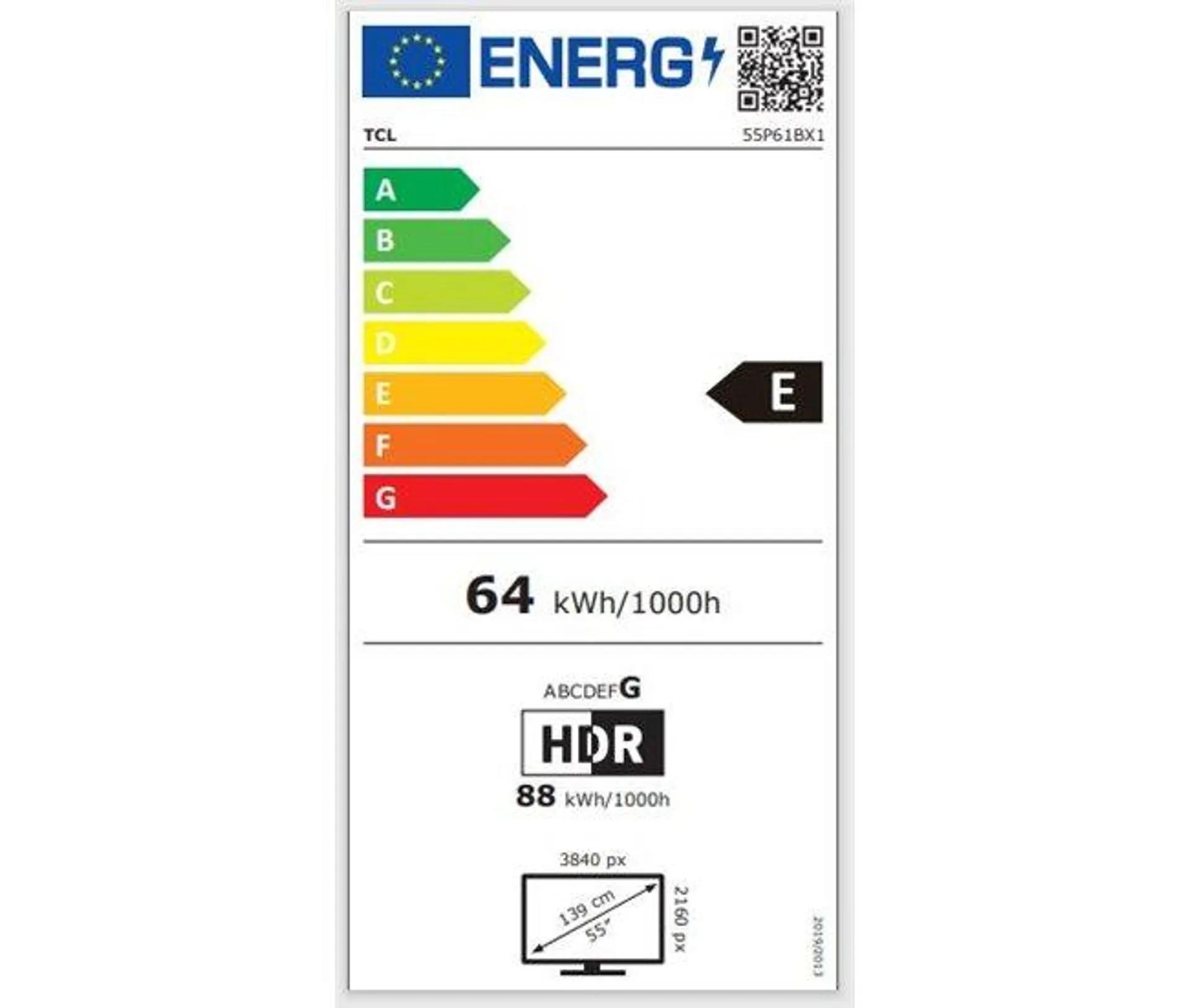 TV 55 pulgadas TCL 55P61B Smart TV 3 HDMI 1 USB