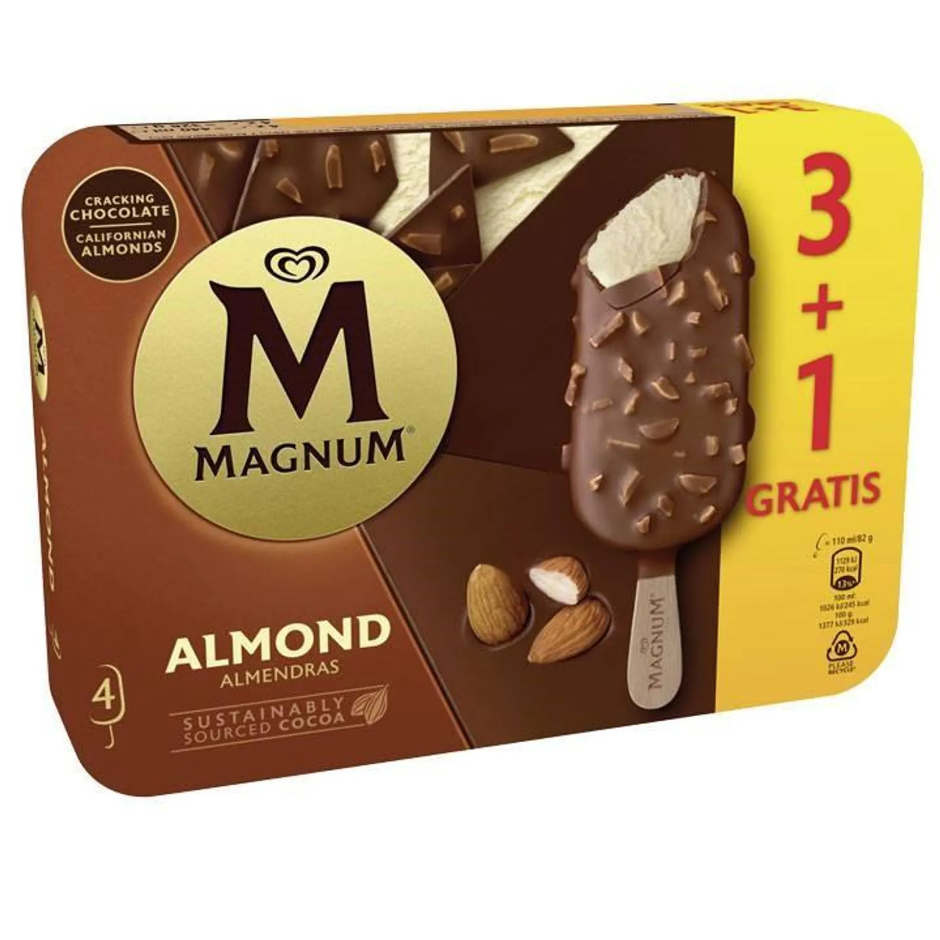 Magnum almedras Frigo 3+1 gratis