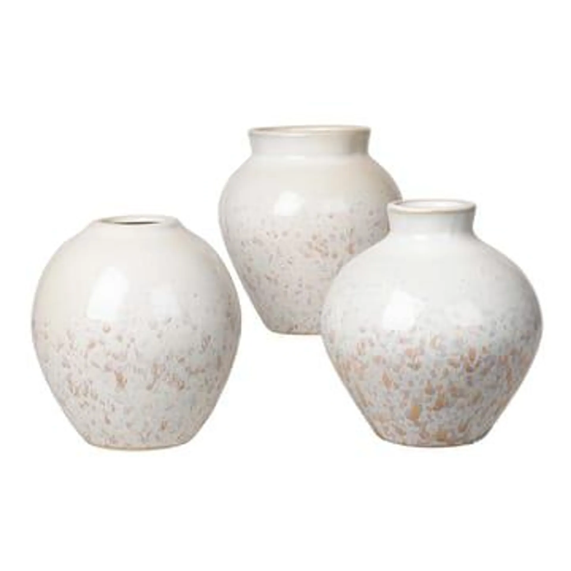 Ingrid ceramic vase 14.5 cm 3-pack