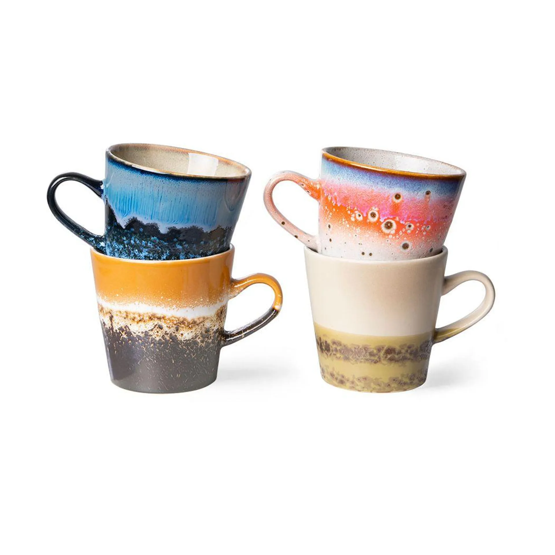 Set de tazas de cerámica Americano, 70's 4-pack 26 cl Pegasus