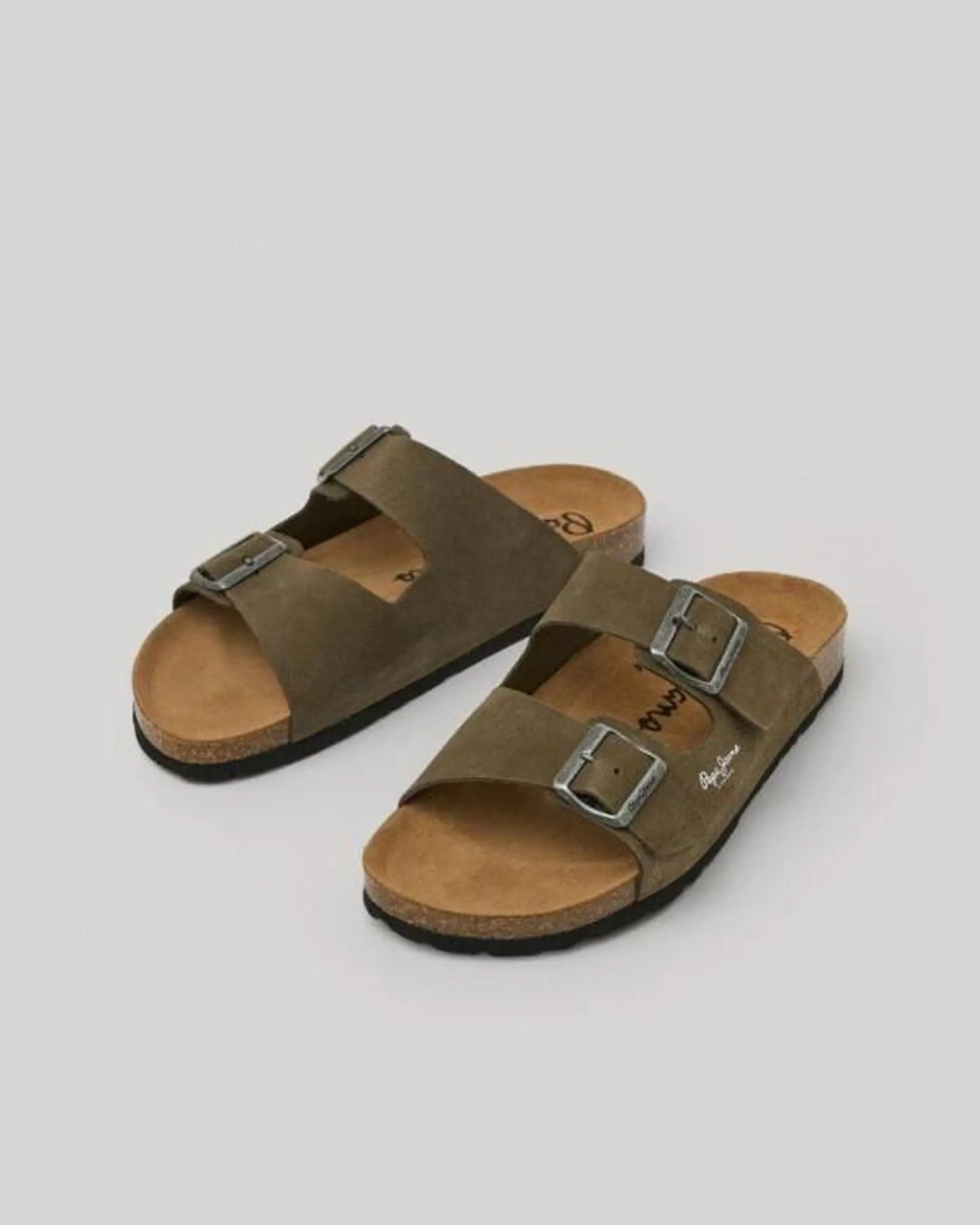 Sandalias Abiertas Hombre Marrón PMS90108