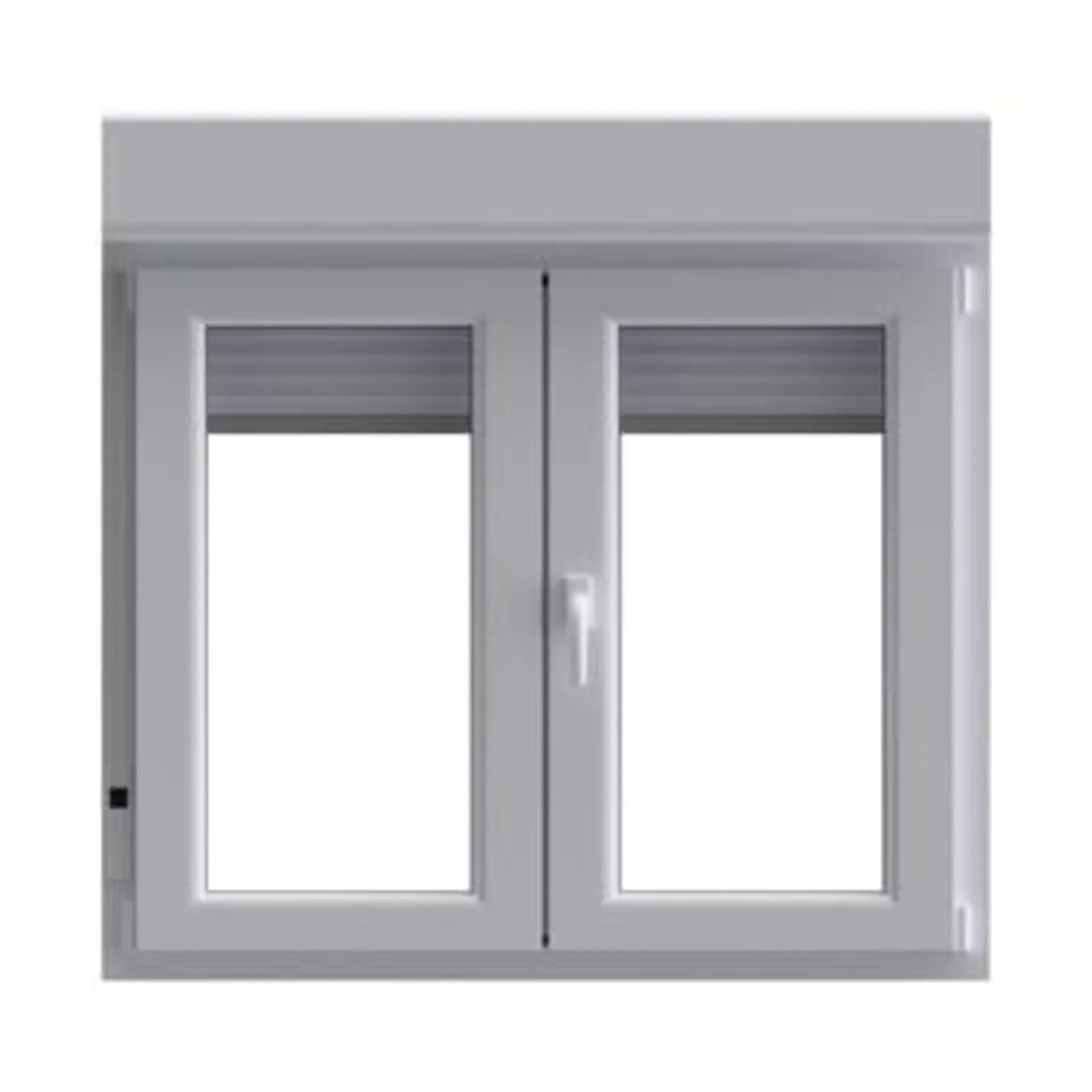 Ventana PVC oscilobatiente persiana blanco 5 cámaras 117x120 cm