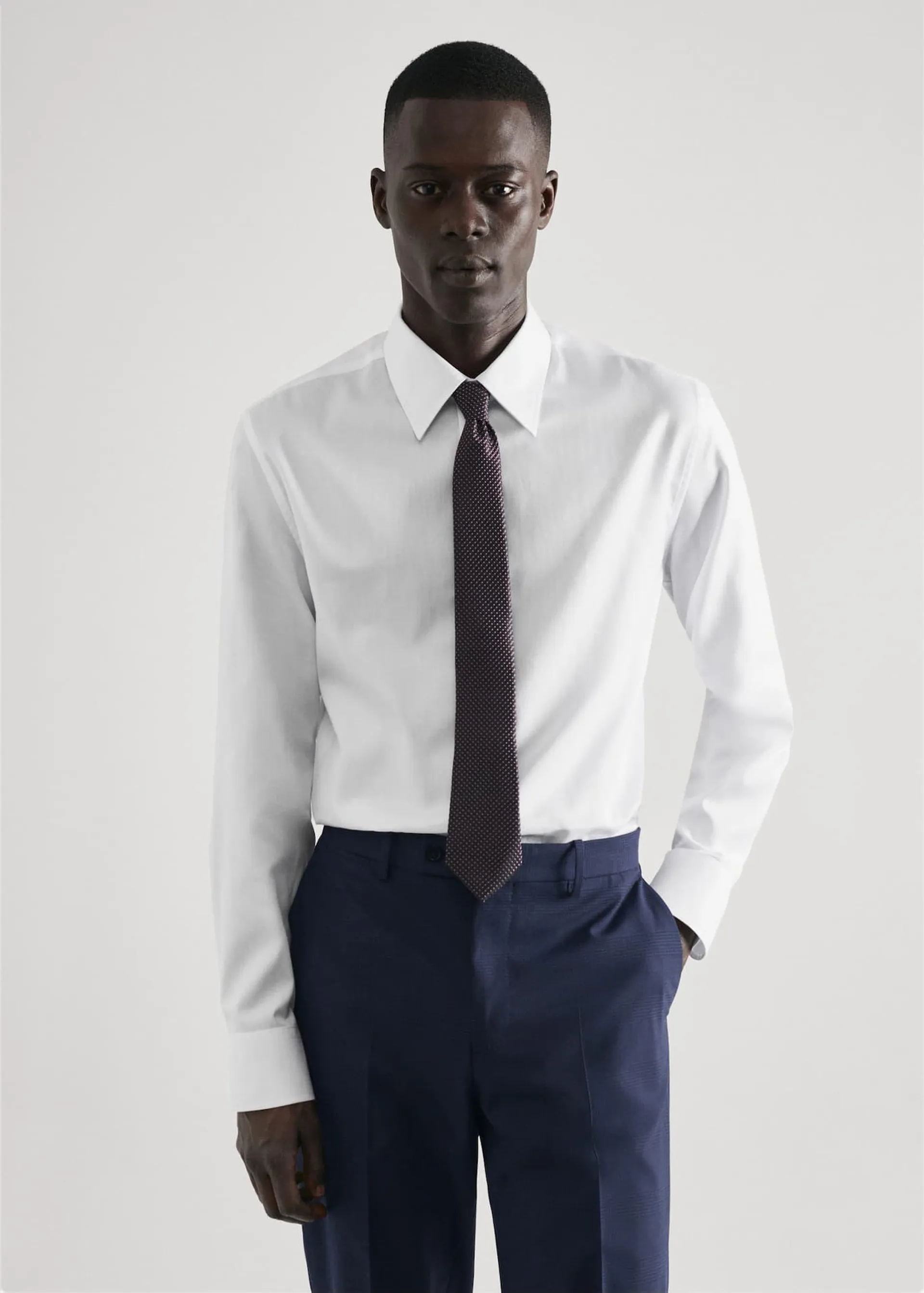 Camisa traje regular fit algodón