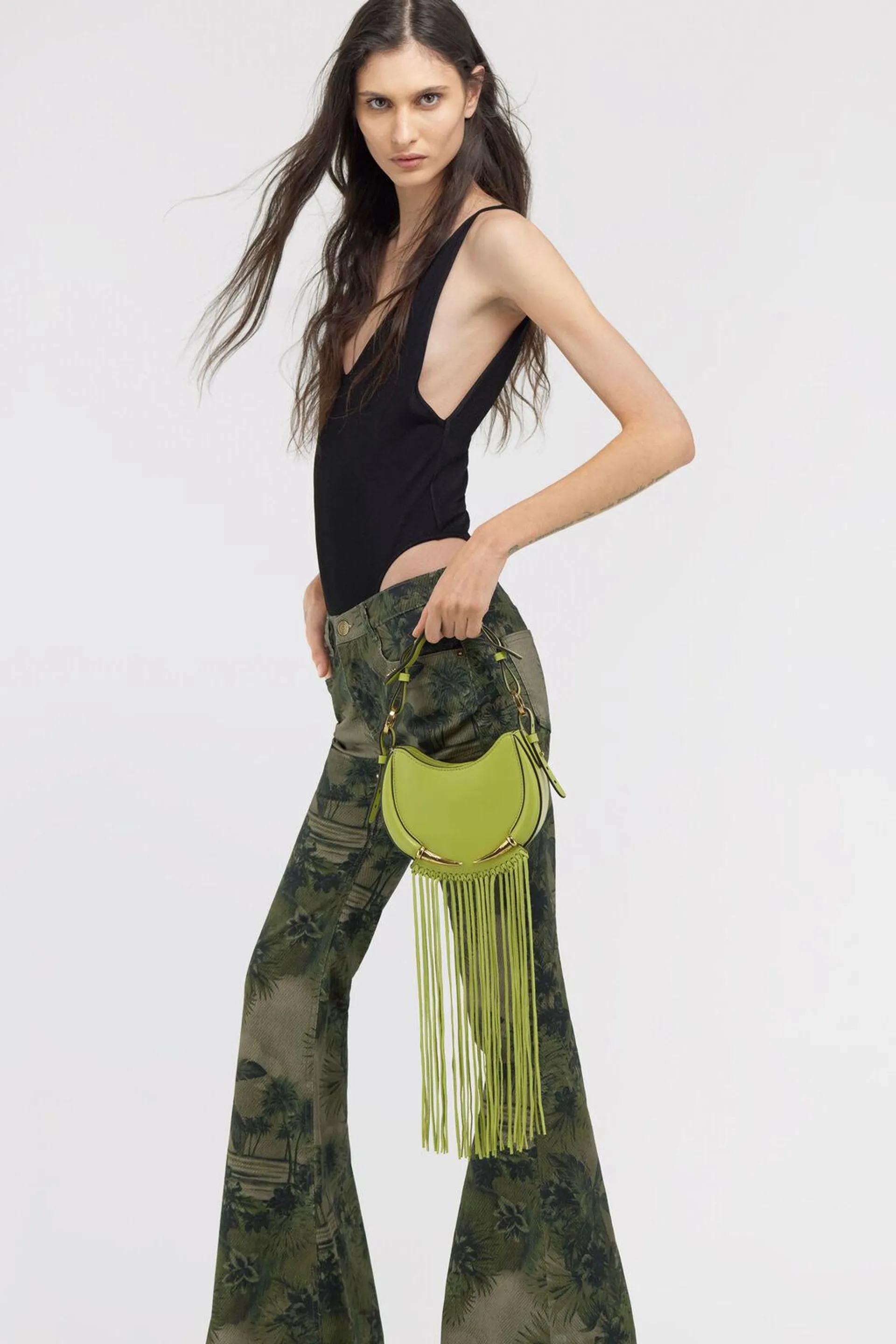 Fang Bag shoulder bag with fringes