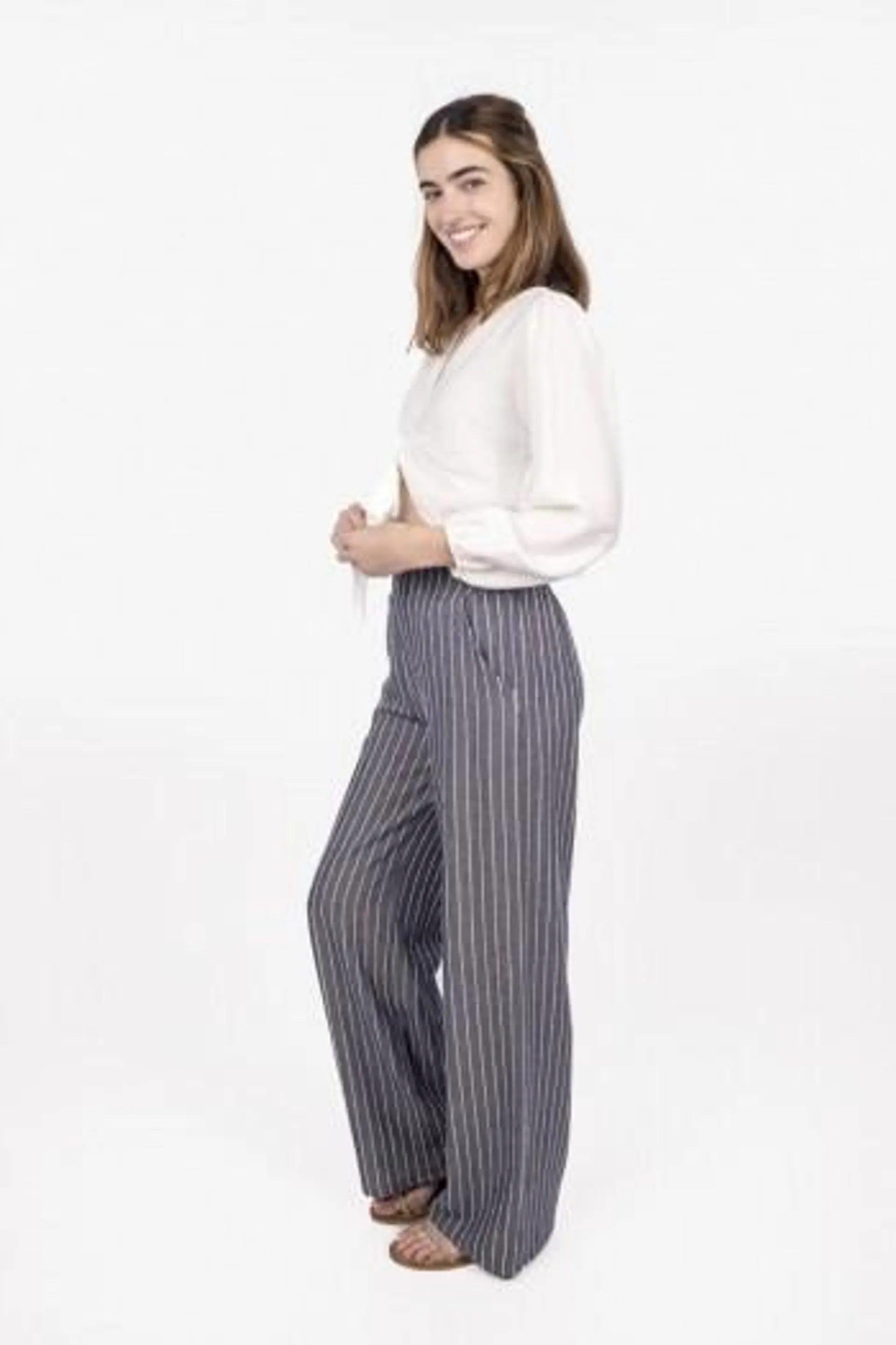 PANTALON ITXI RAYAS MARINO