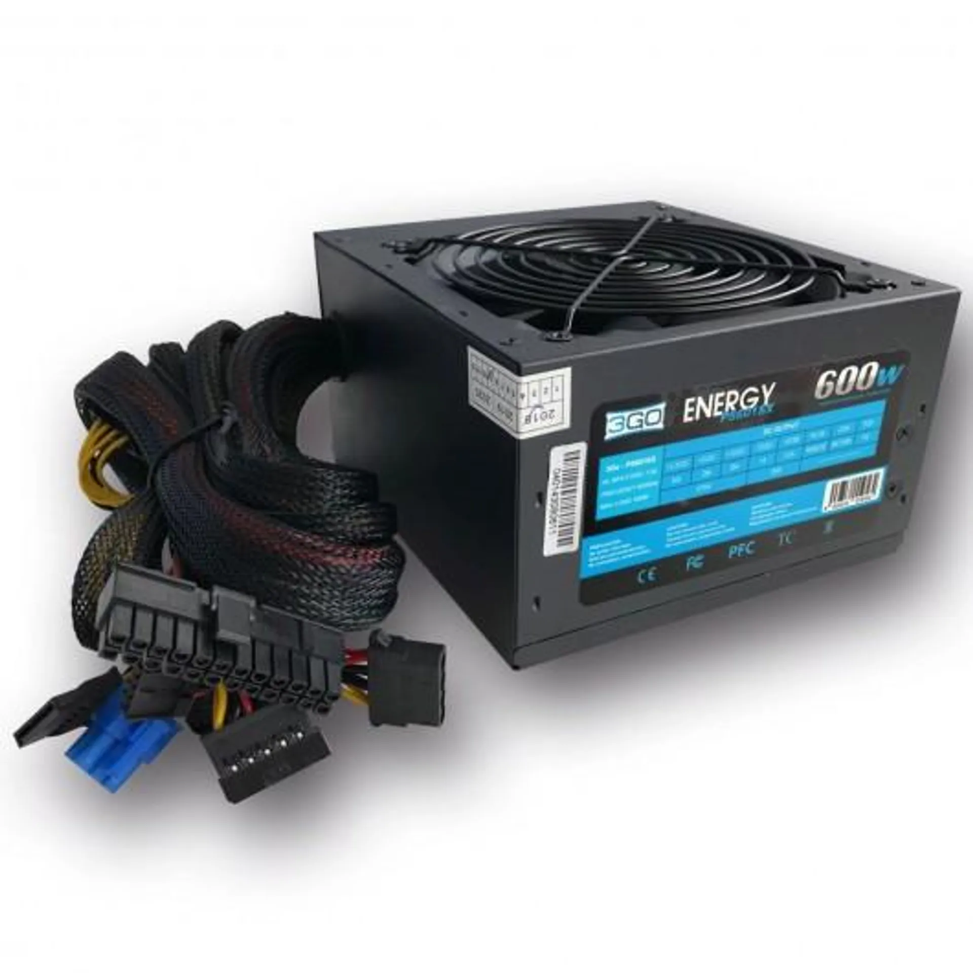 FUENTE ALIM. 600W PPFC 3GO (5xSATA+12CM+PCIX6PIN)