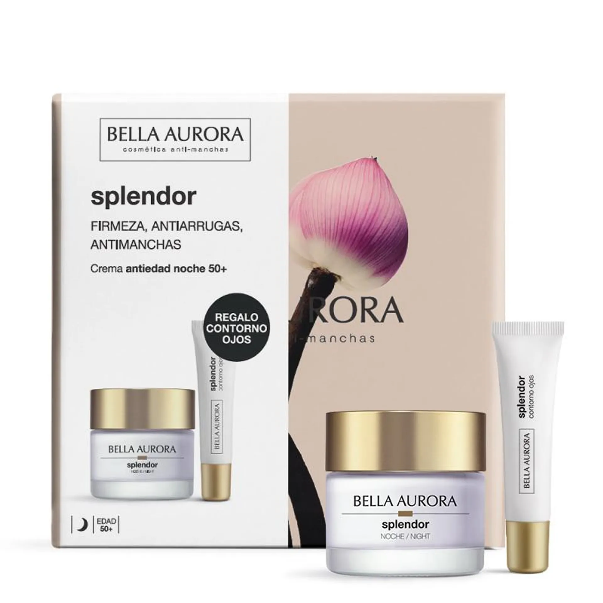 Pack Splendor crema antiarrugas de noche + Splendor contorno de ojos antiedad