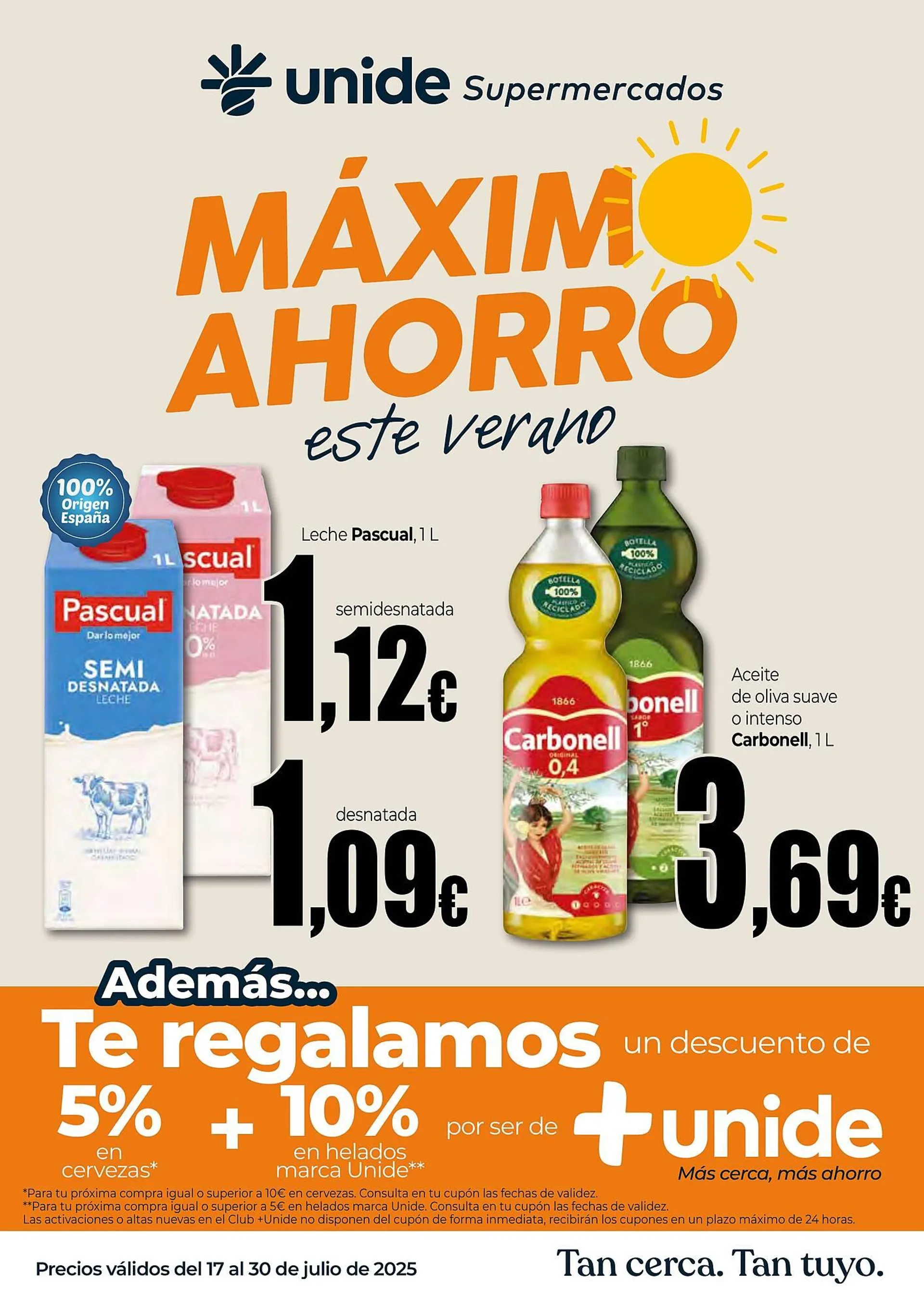 Catálogo de Folleto Unide Supermercados 17 de julio al 30 de julio 2025 - Página 1