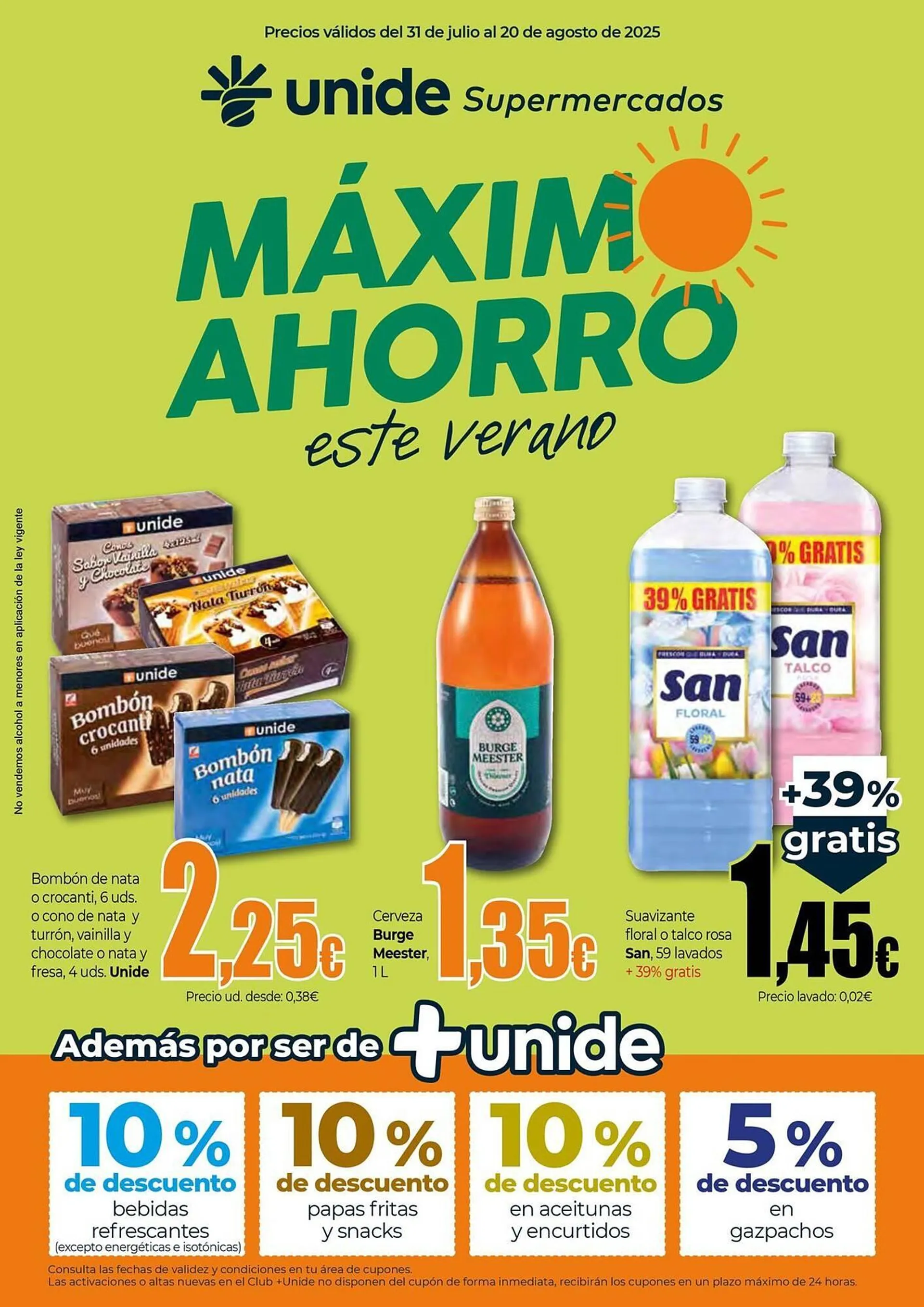 Catálogo de Folleto Unide Supermercados 31 de julio al 20 de agosto 2025 - Página 1