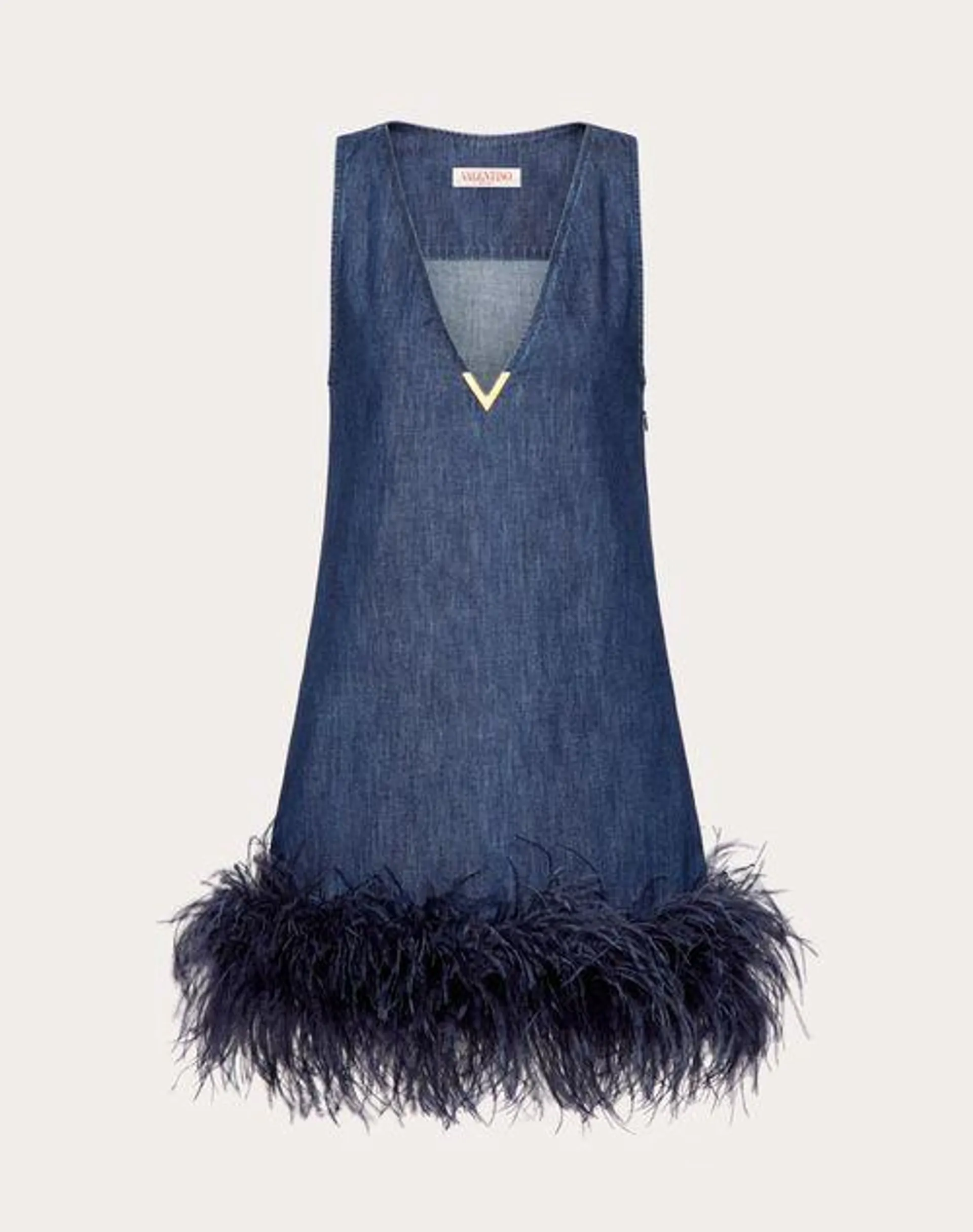 VESTIDO CORTO DE CHAMBRAY DENIM