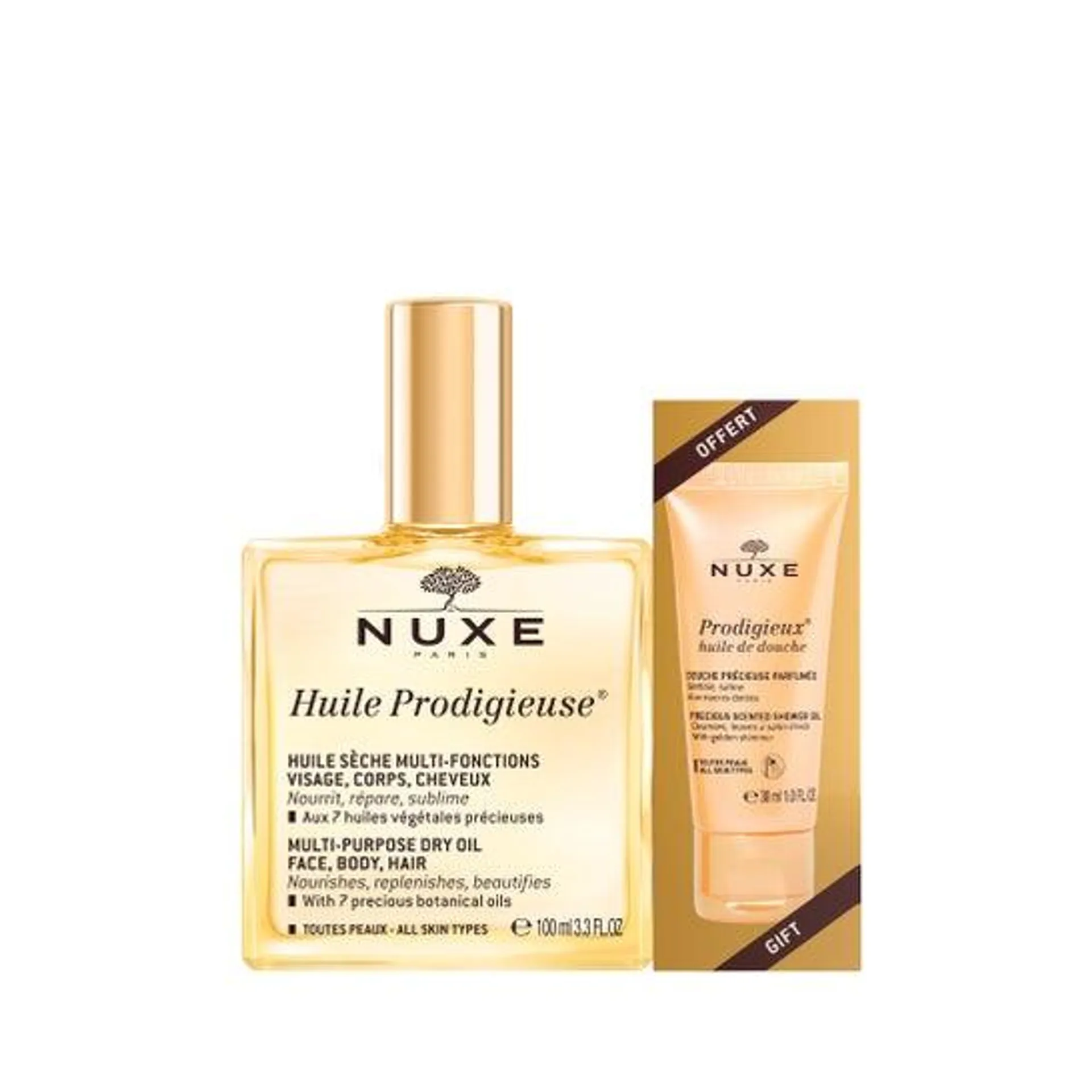 Nuxe Huile Prodigieuse 100ml + Aceite de Ducha 30ml