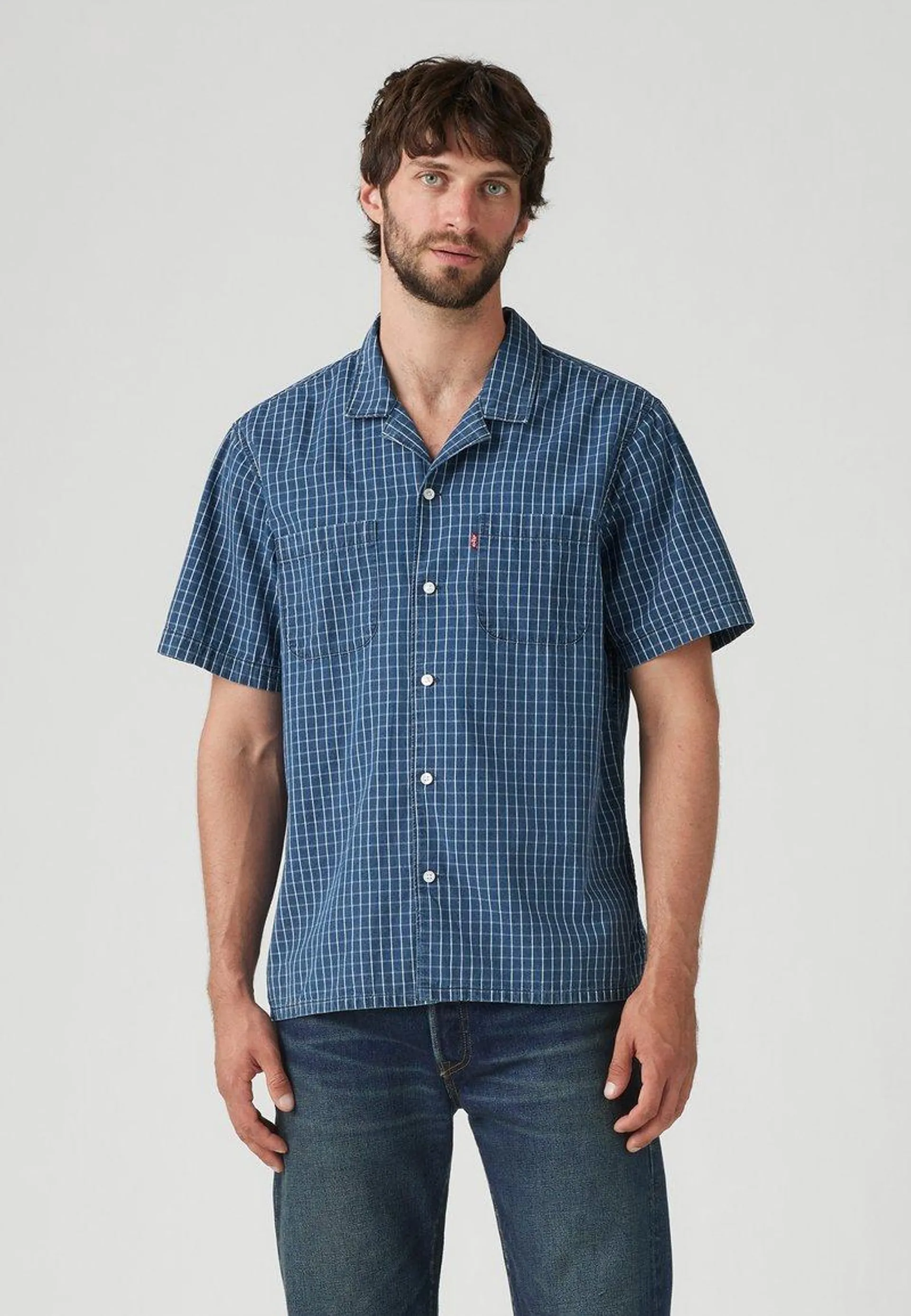 CLASSIC CAMPER - Camisa - baizen mid indigo
