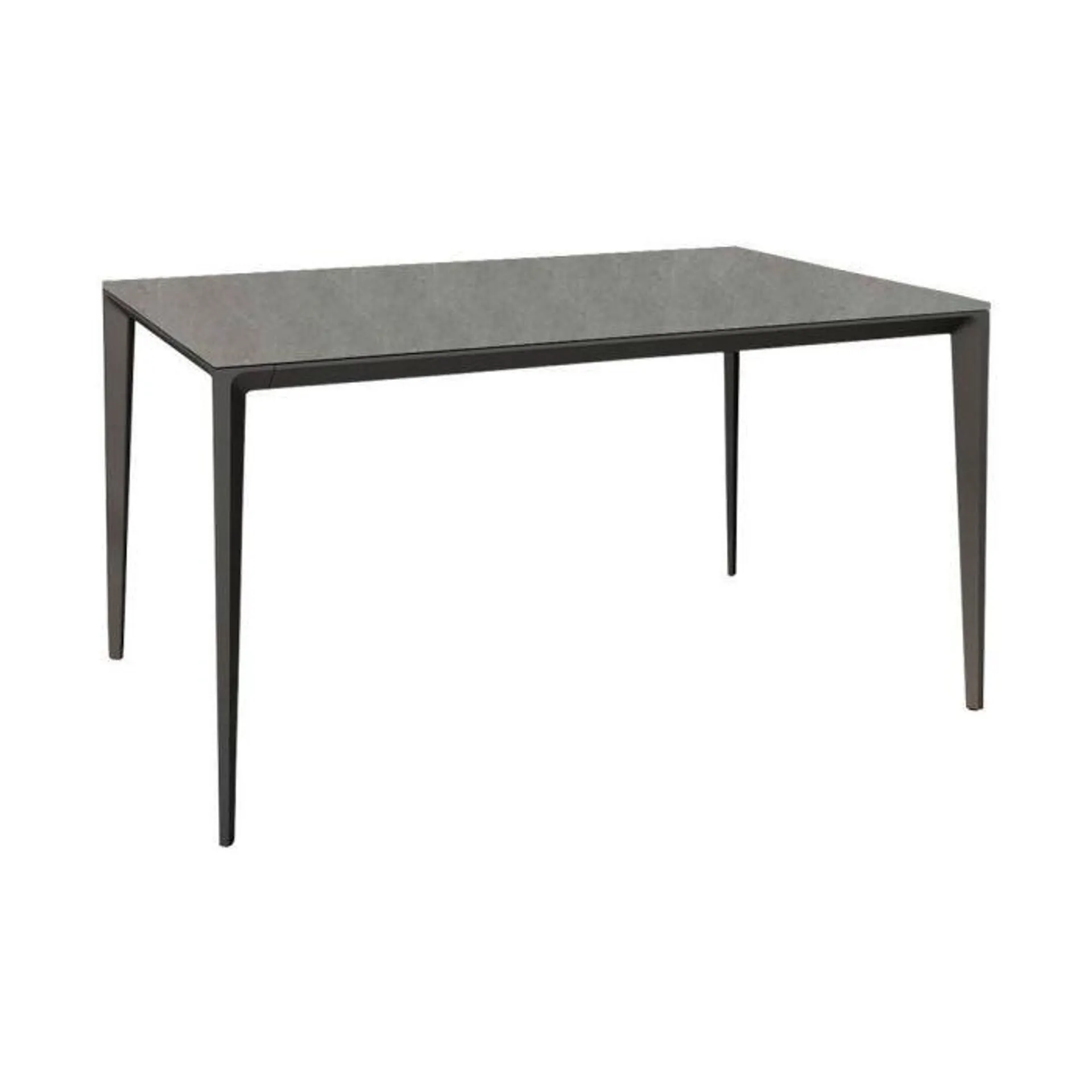 Mesa de Comedor Rectangular 160 cm Porcelánico y Metal Negro Cortés