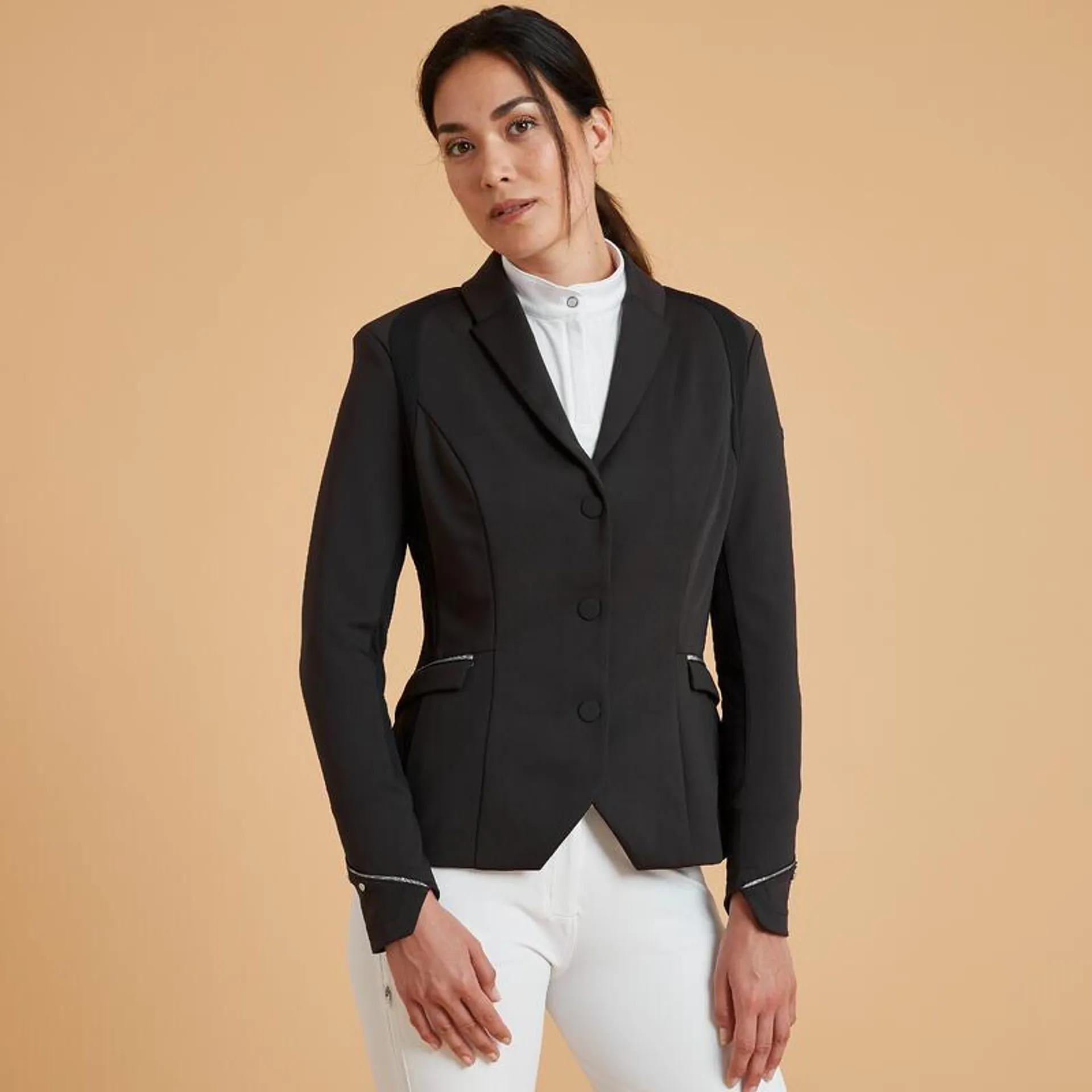 Chaqueta Concurso Equitación 900 Mujer Negro