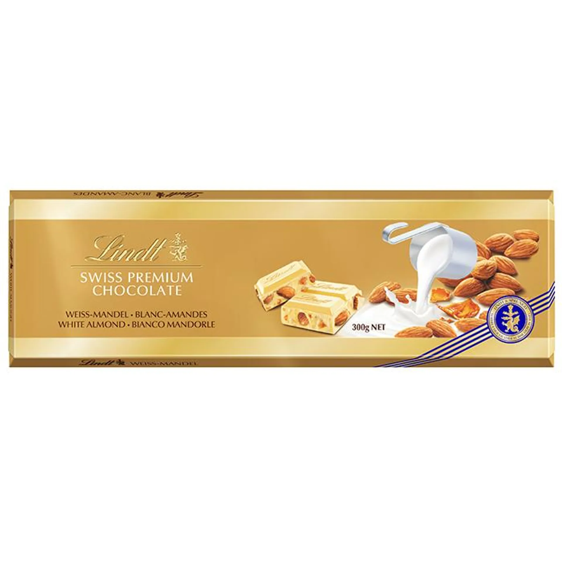 Tableta de Chocolate Gama Oro Blanco Almendras 300g - Lindt