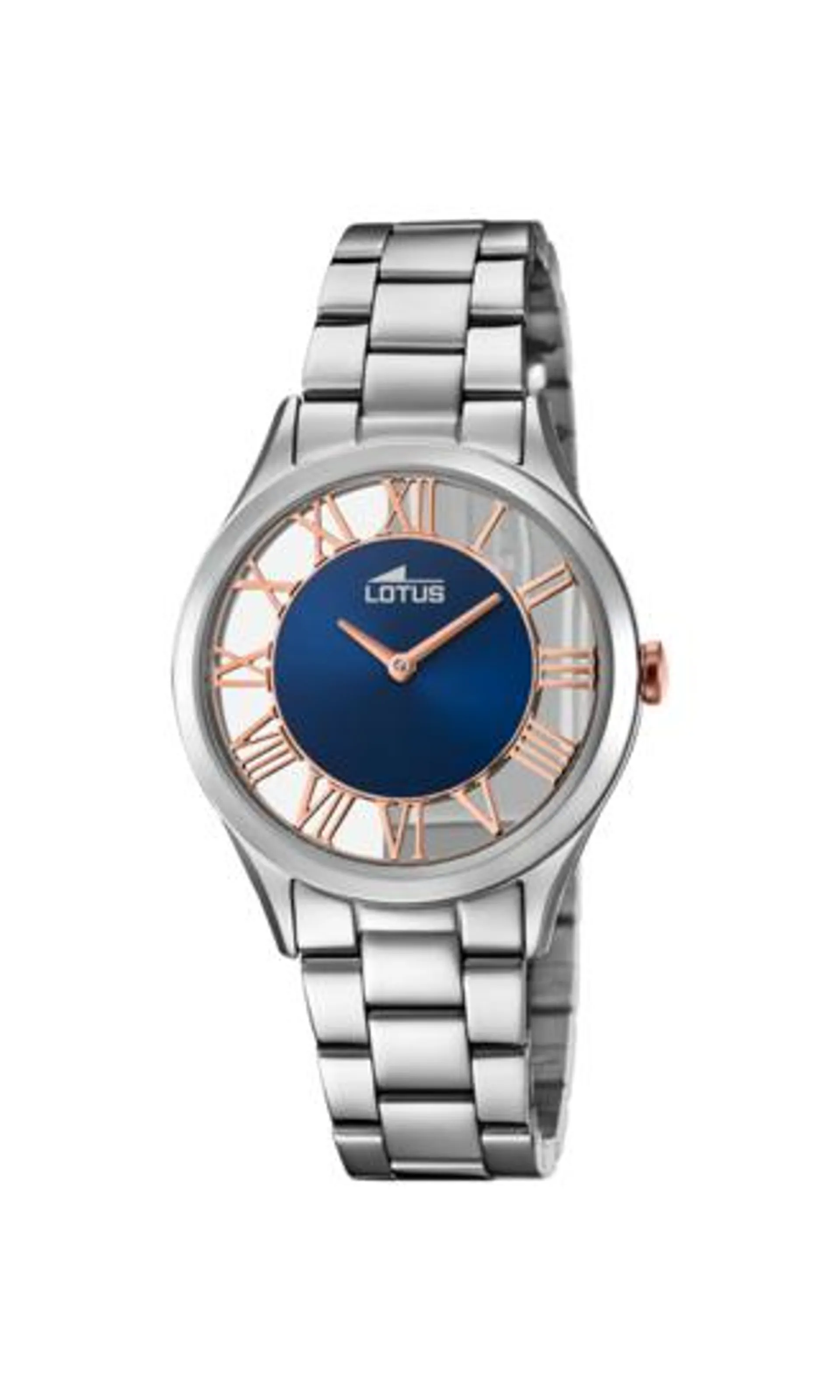 RELOJ LOTUS 18395/6 AZUL CORREA DE ACERO INOXIDABLE 316L, MUJER