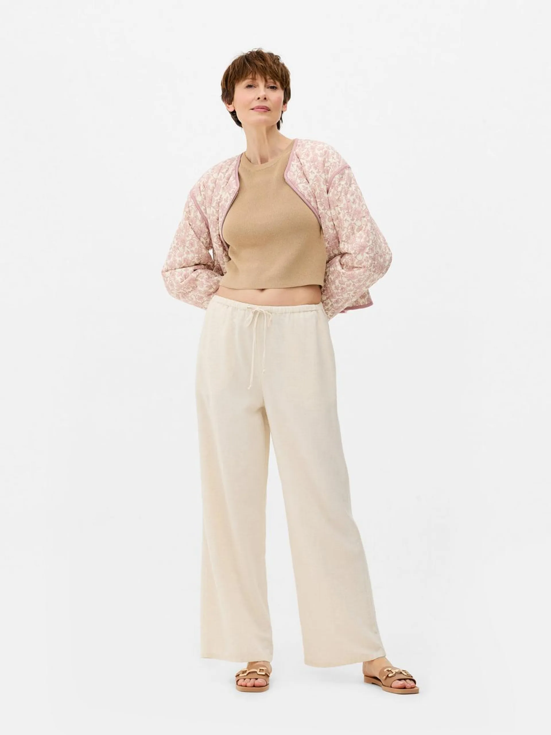 Pantaloni con laccio in vita