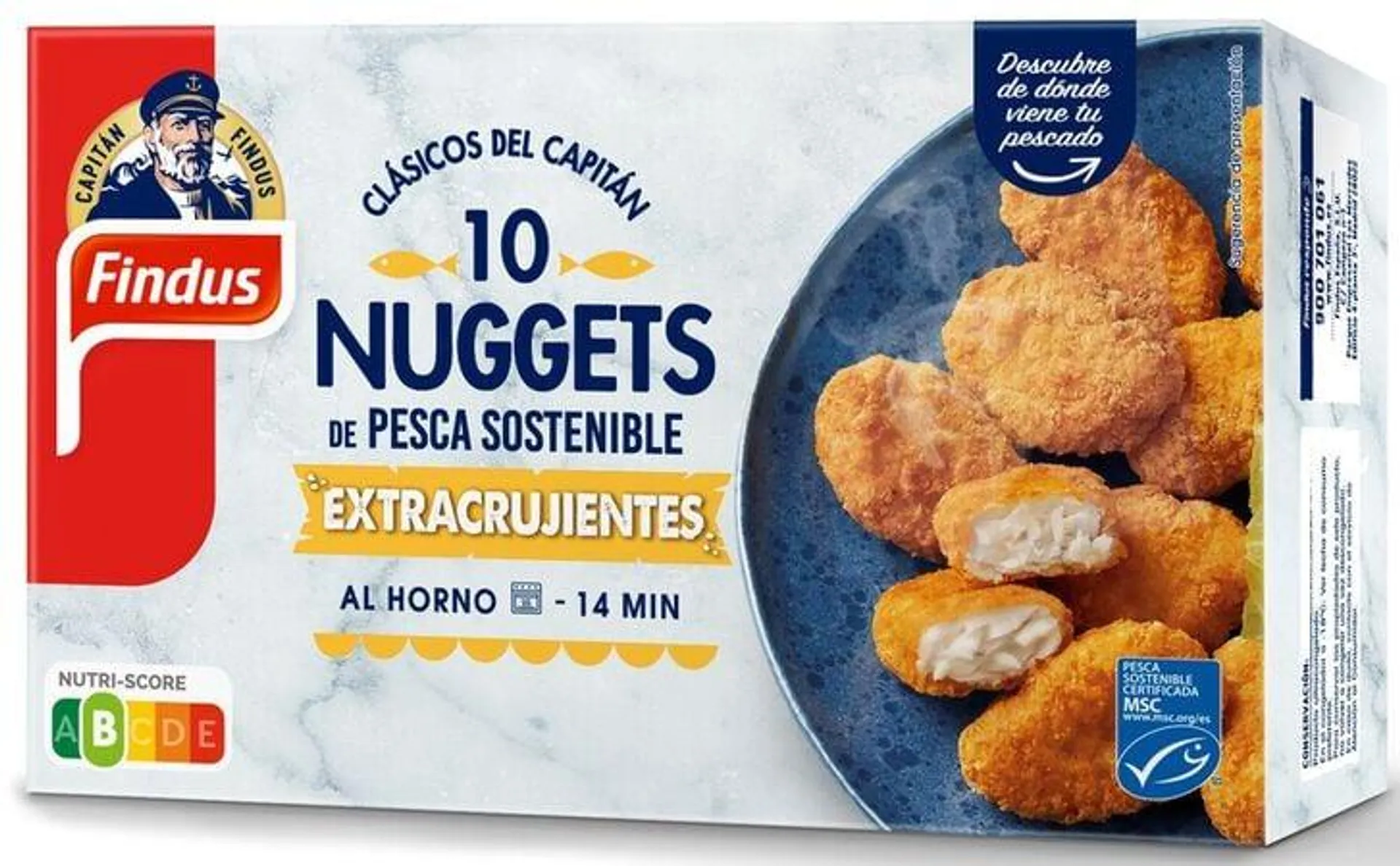 Nuggets pesca sostenible Findus extracrujientes 245g