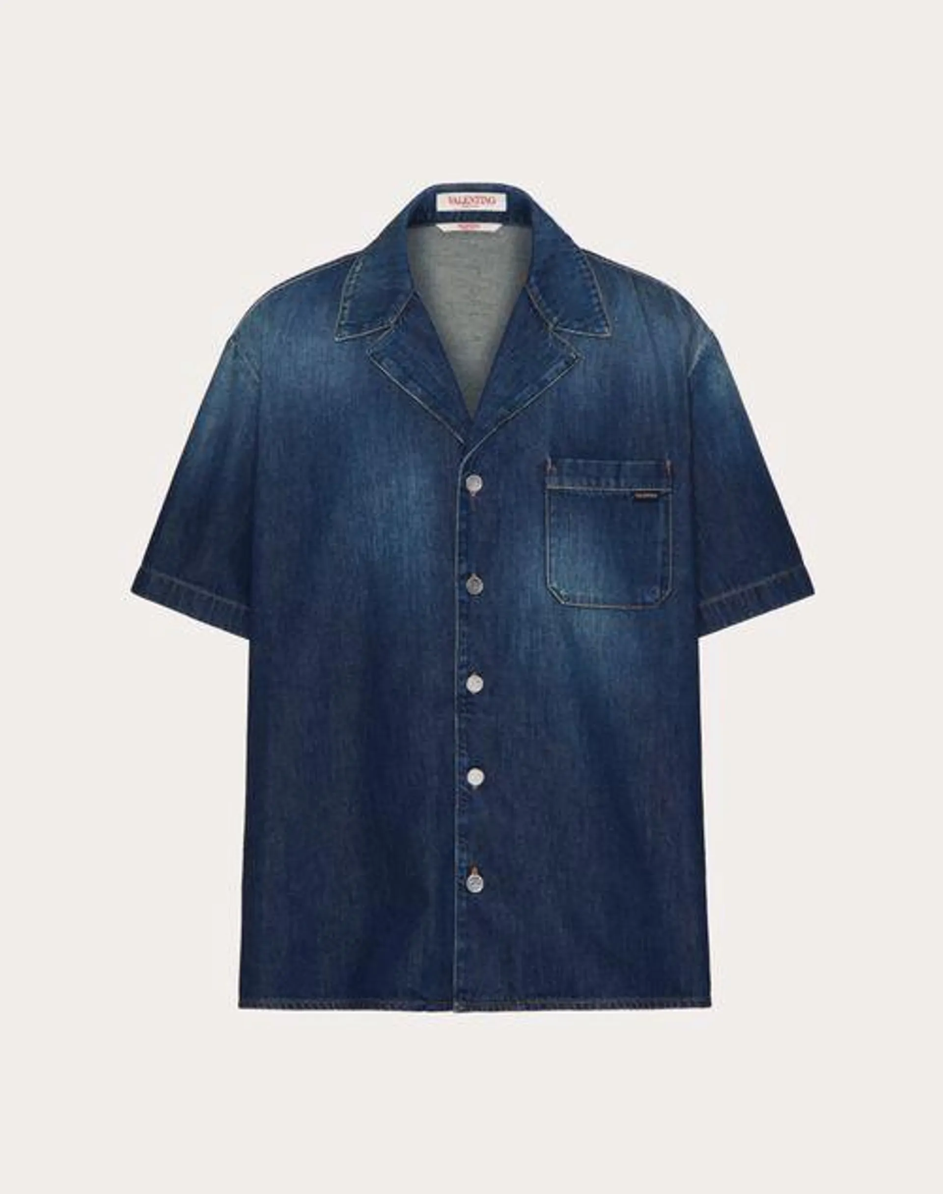 CAMISA DE BOWLING DE DENIM CHAMBRAY