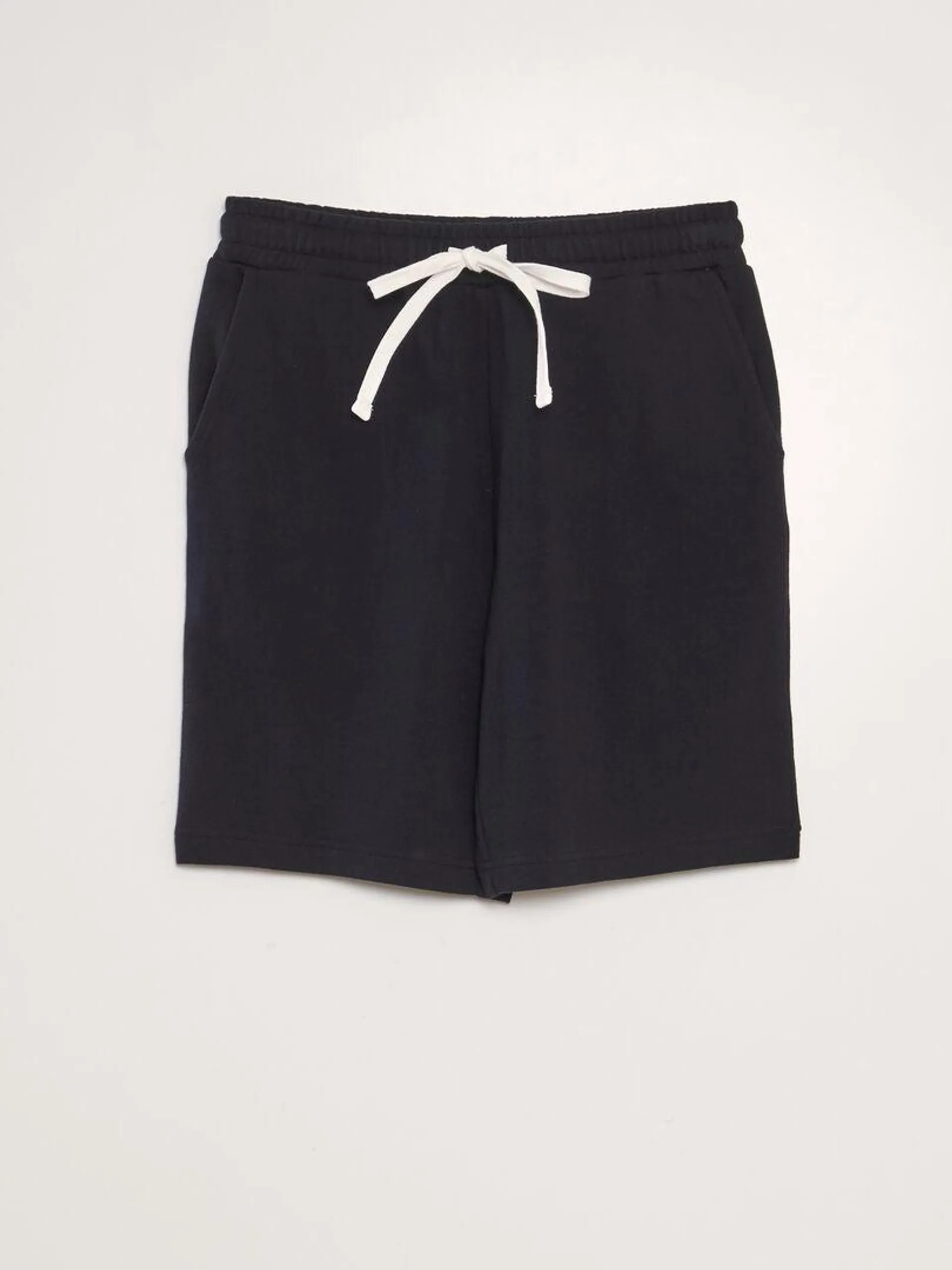 Bermudas finas de chándal - negro