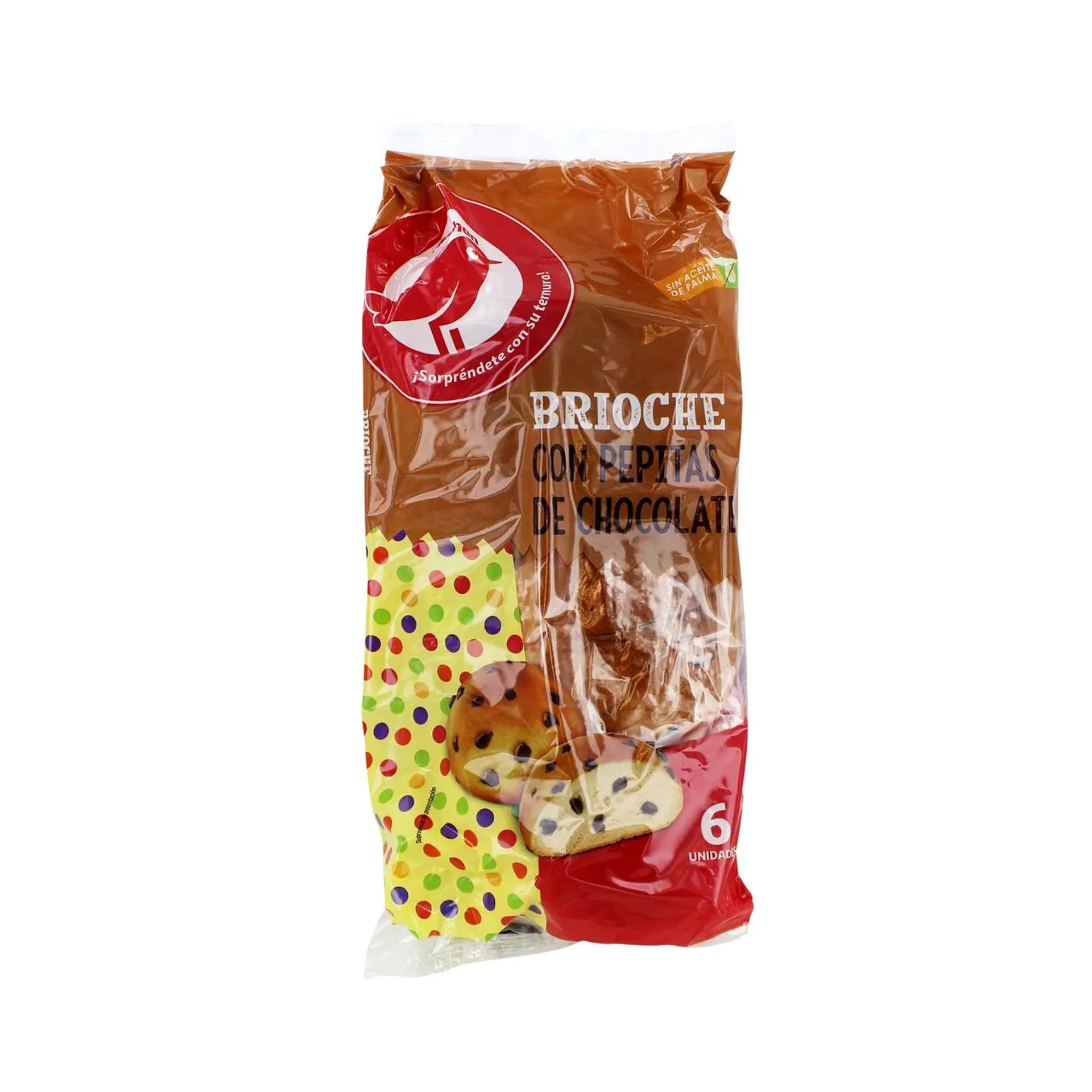 PRODUCTO ALCAMPO Brioche con pepitas de chocolate 6 uds. 240 g.