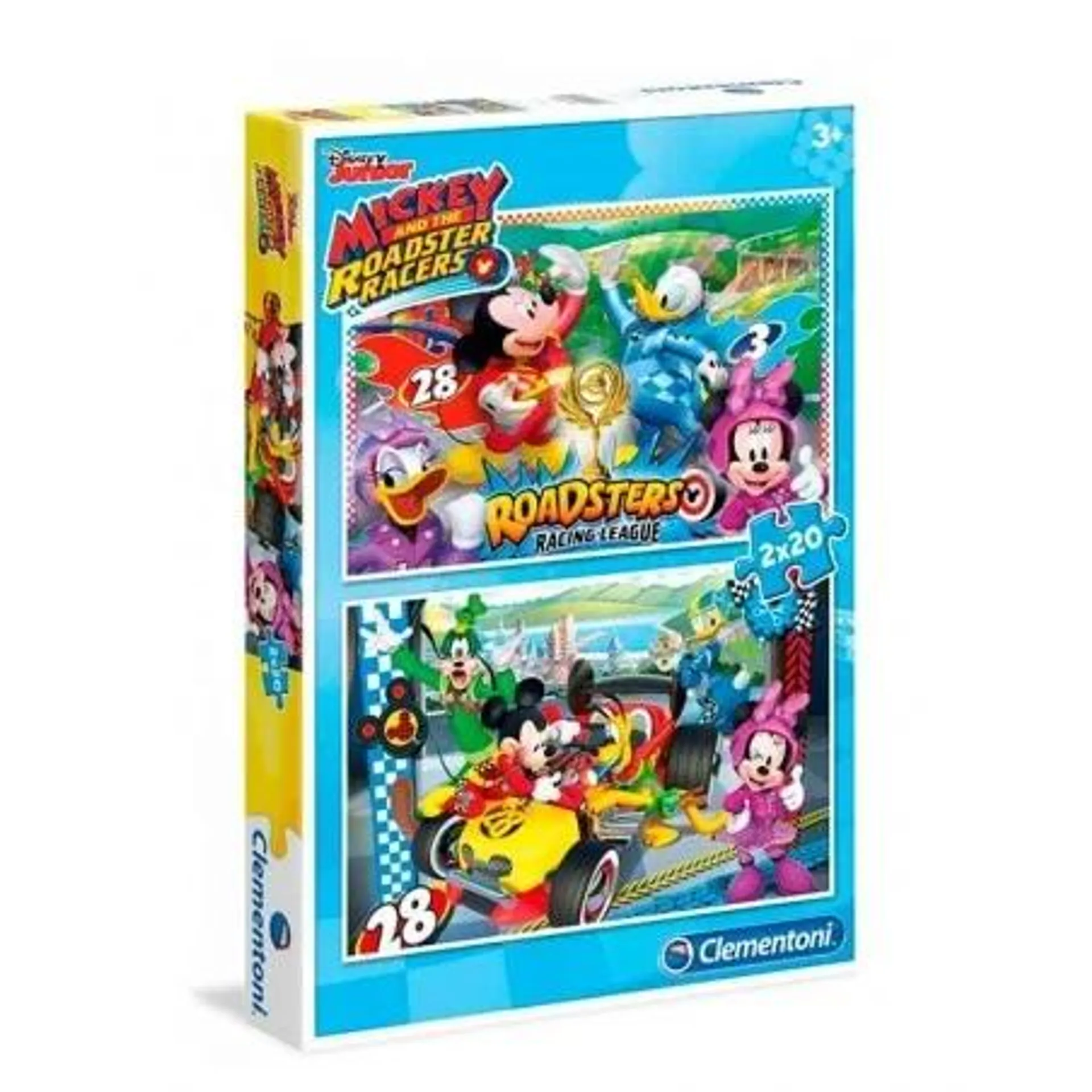 Puzzle 2×20 Piezas Disney Carerra de Mickey