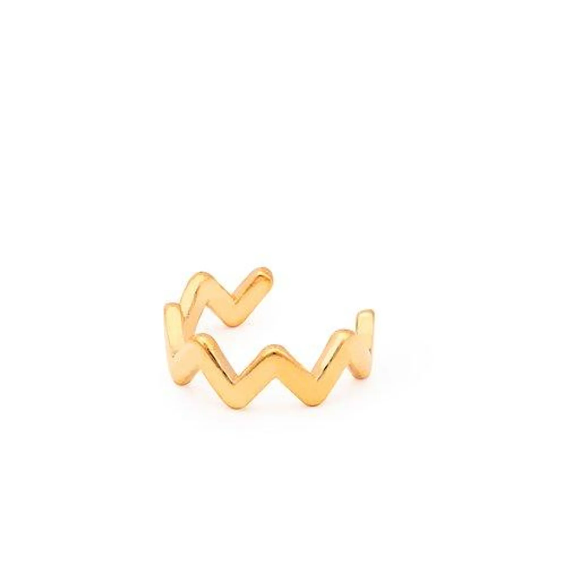 Pendiente Ear Cuff zigzag Plata bañada en Oro