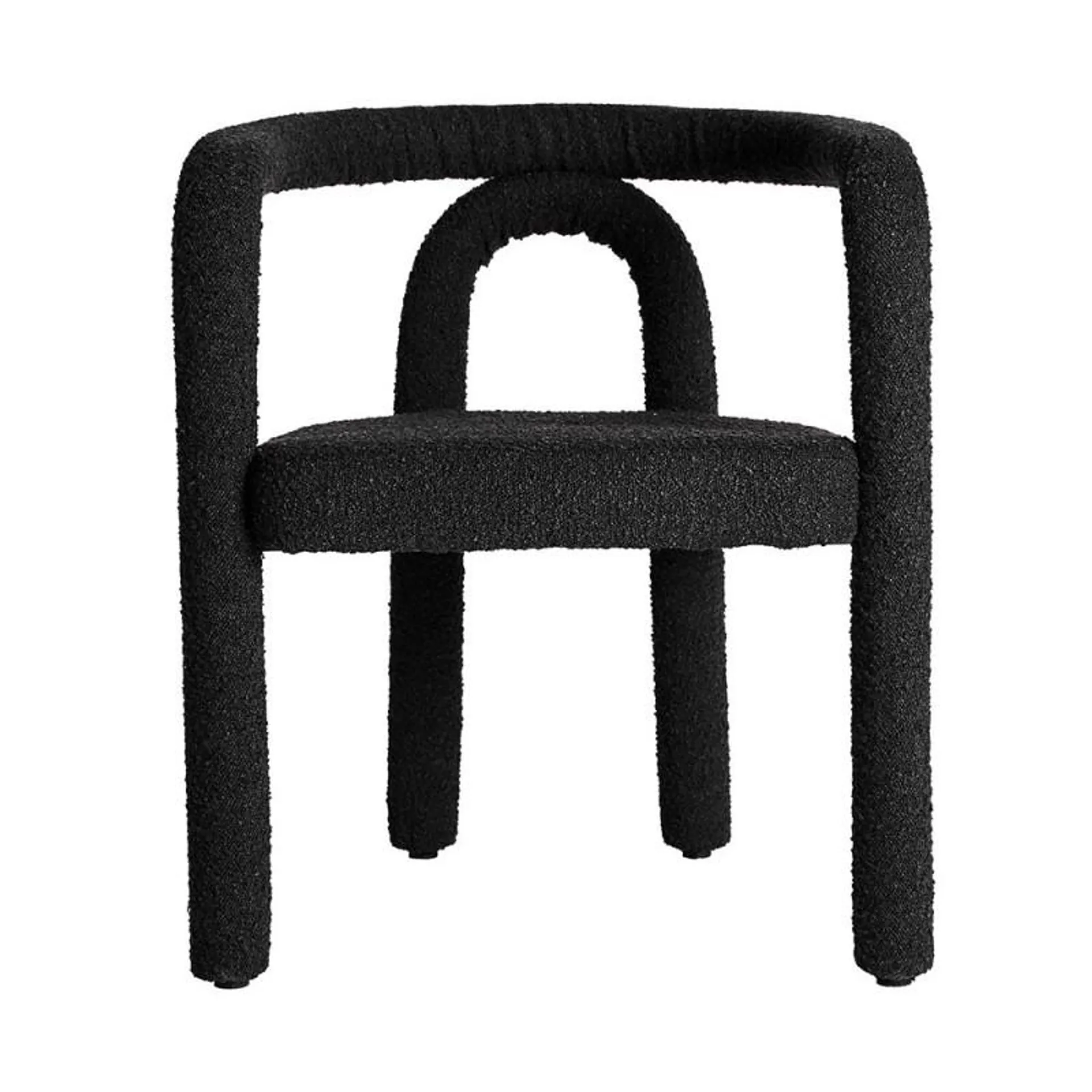 Silla comedor tapizada negro Valbella