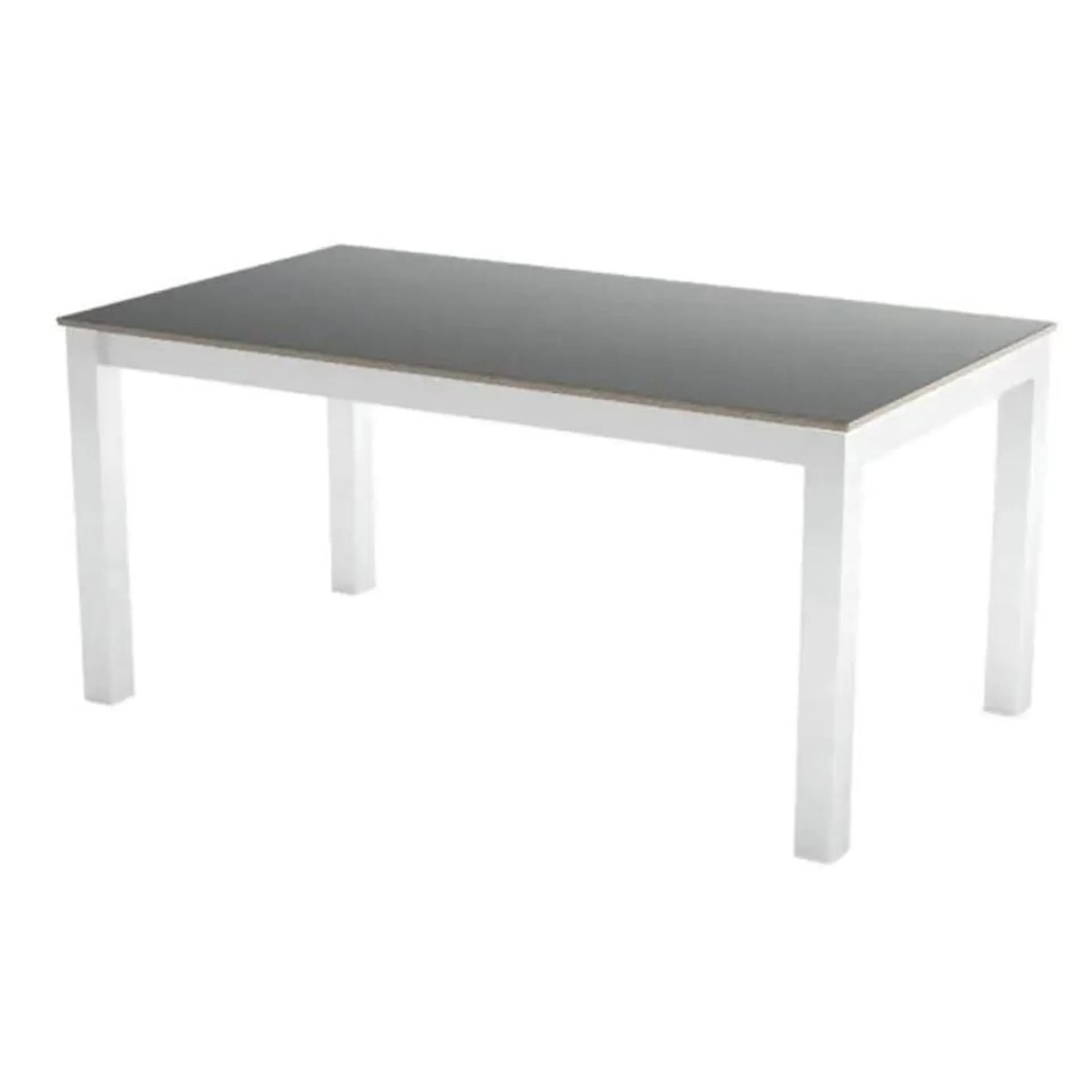 Mesa Extensible con Patas de Acero Epoxi y Tablero de Cristal TOKIO