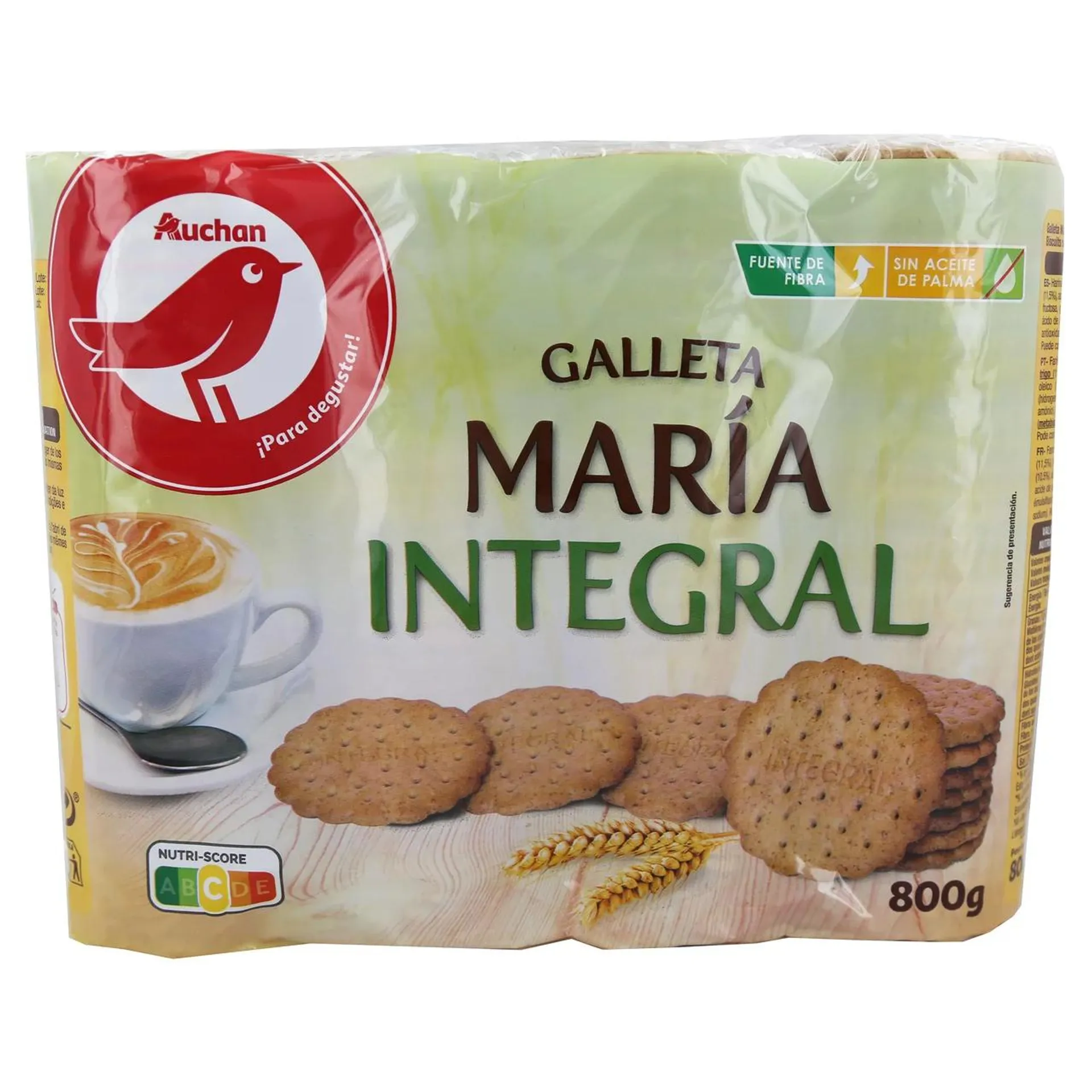 PRODUCTO ALCAMPO Galletas María integral 800 g.