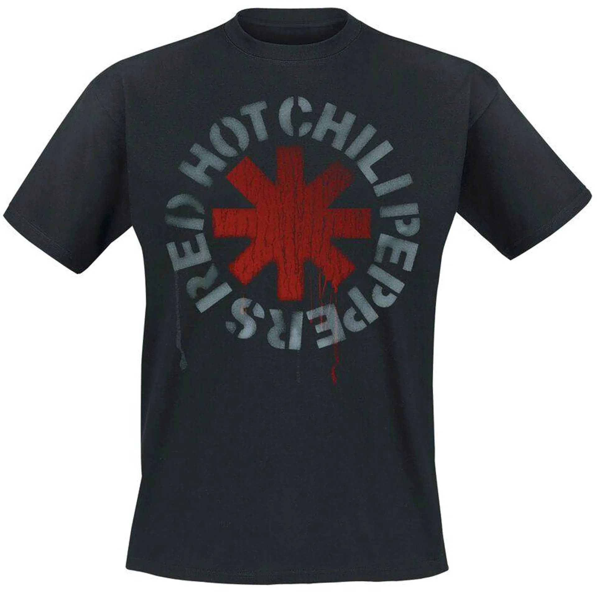 "Stencil Black" Camiseta Negro de Red Hot Chili Peppers