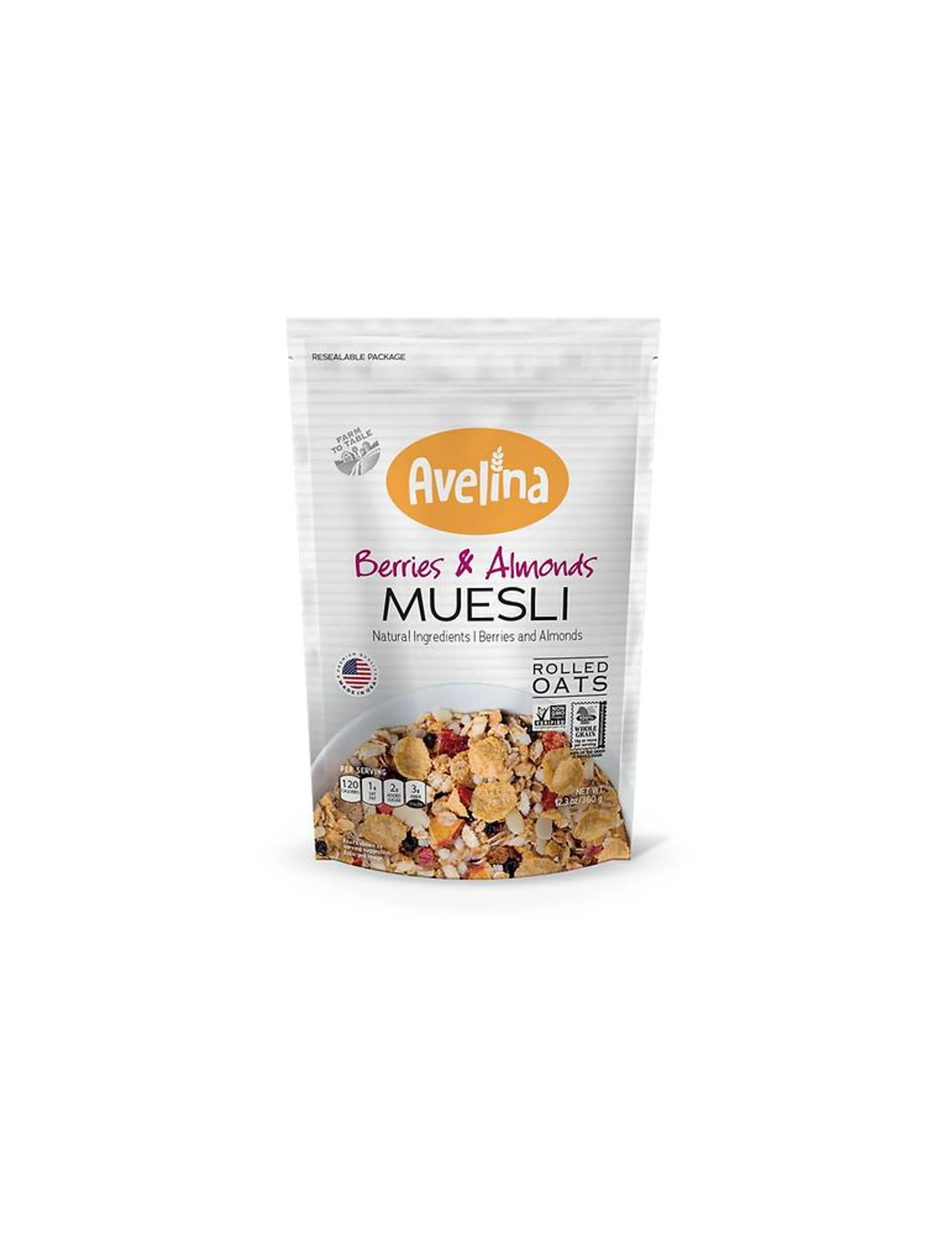 Muesli-Cereal Red Berries & Almonds 360 gr. Avelina