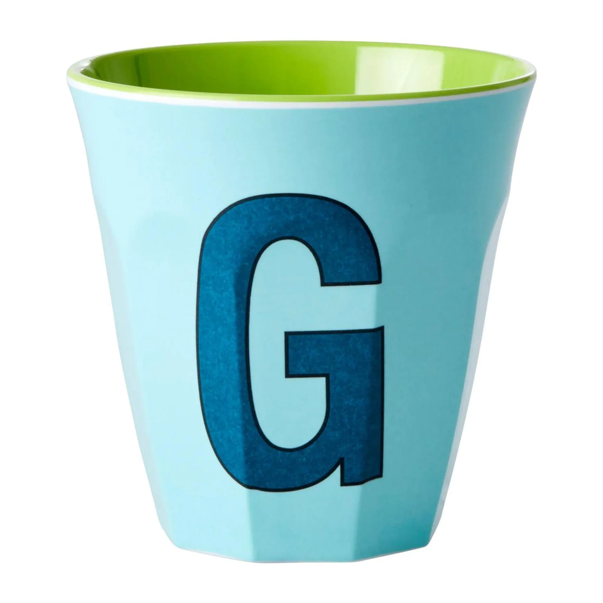 Taza melamina Rice mediana letra G 30 cl Mint