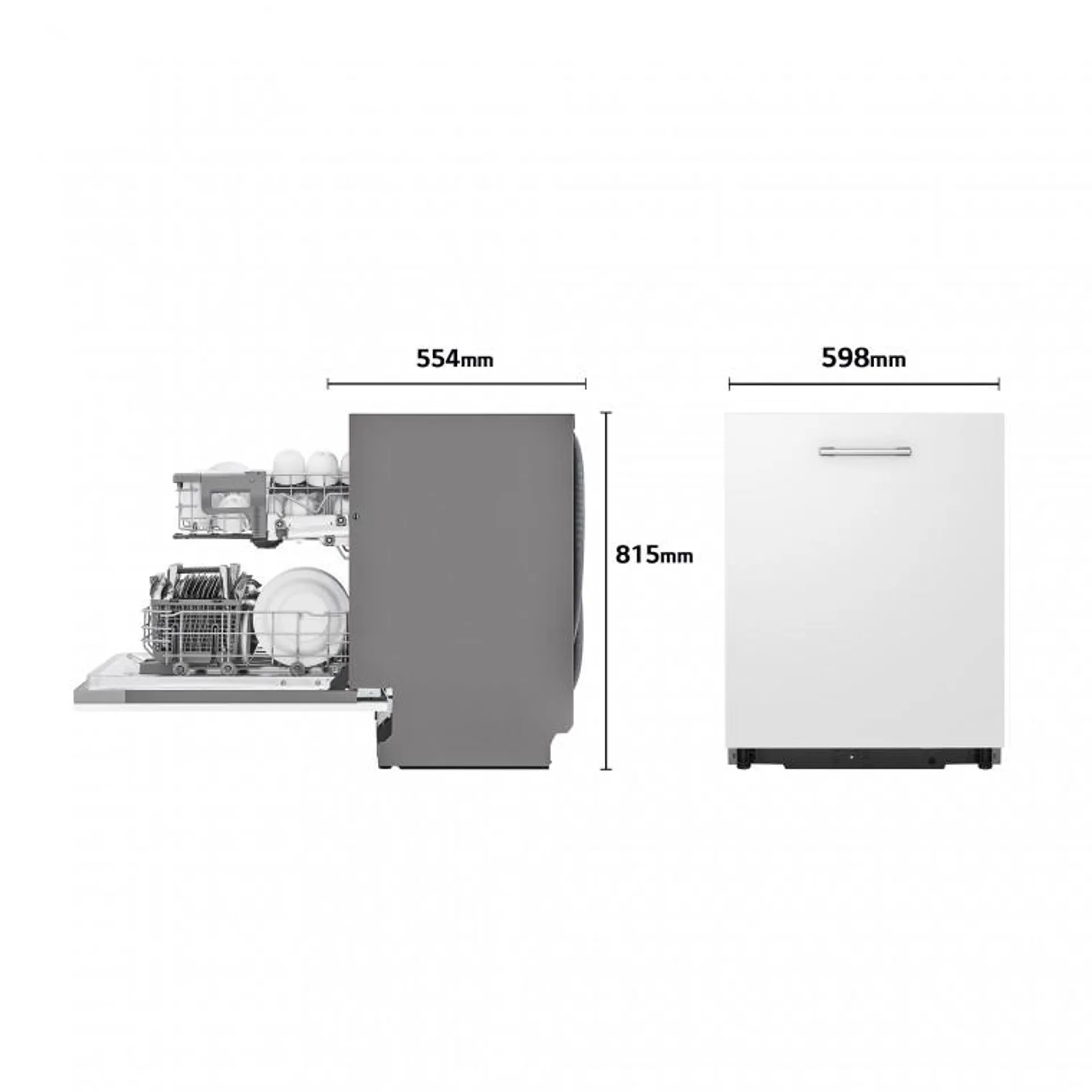 Outlet Lavavajillas INTEGRABLE con tecnología QuadWash™, Clasificación D, (refurbished)