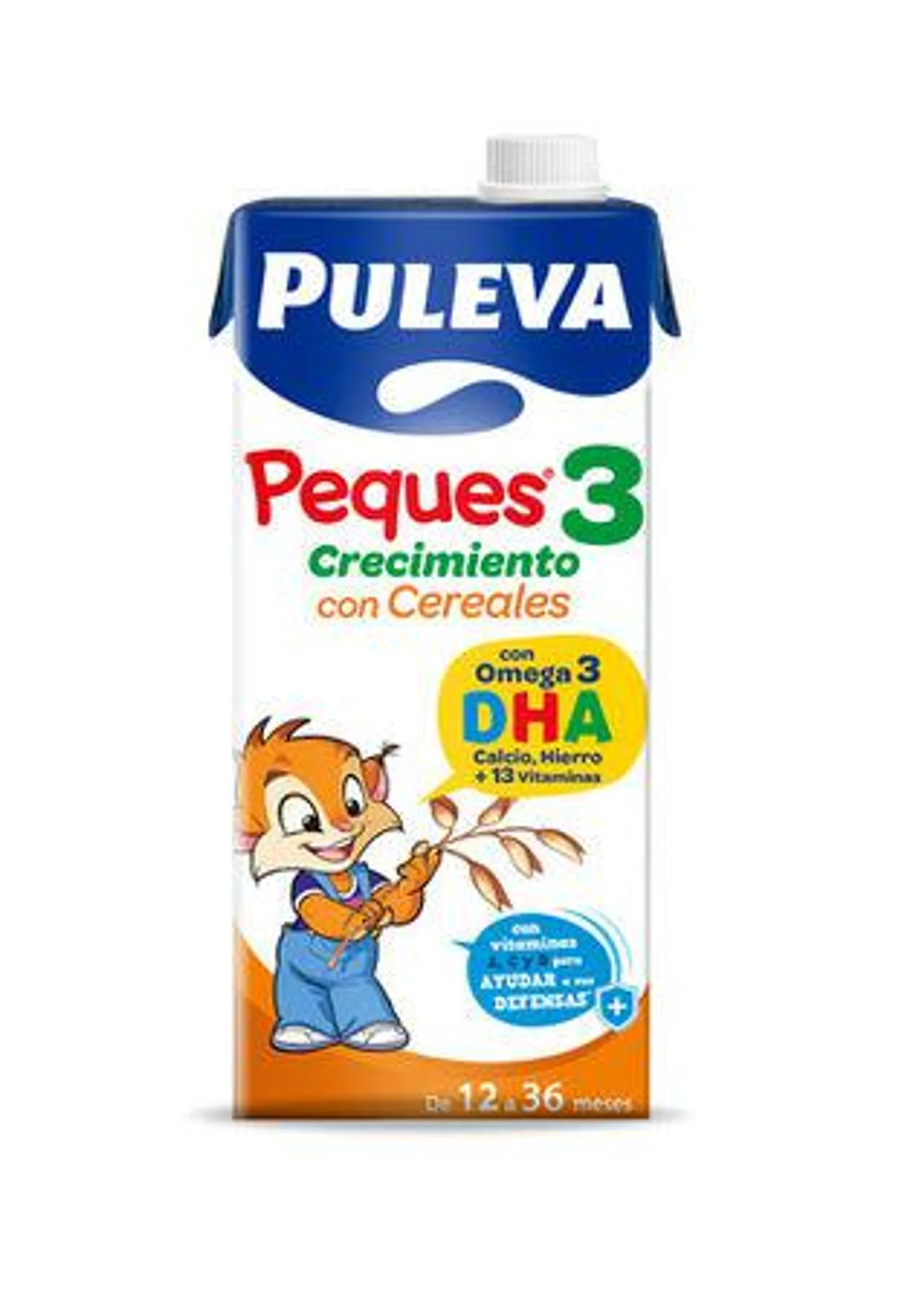 Leche crecimiento Puleva peques 3 cereales 12-36meses 1l