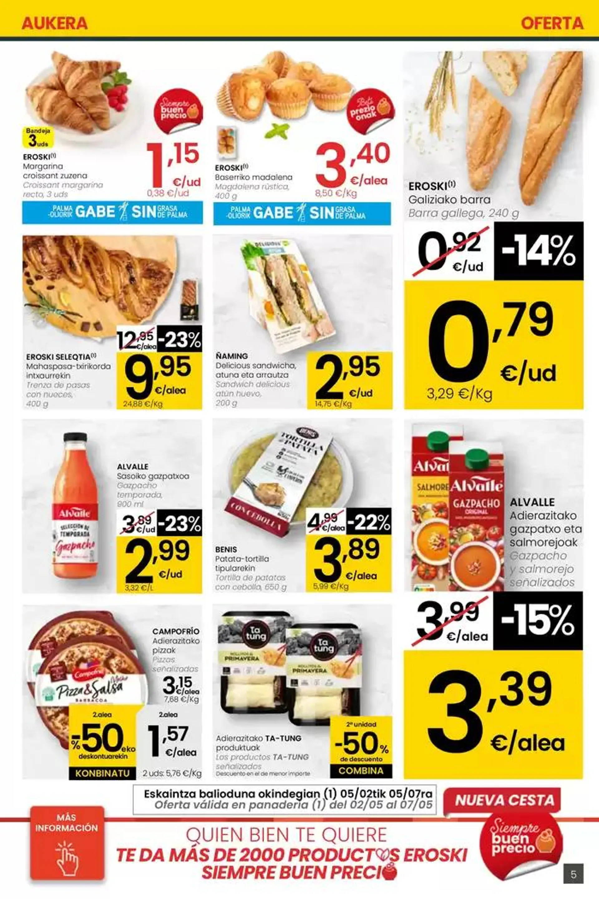 Catálogo de AUKERA OFERTA HIPERMERKATUAK EROSKI 2 de mayo al 13 de mayo 2025 - Página 5