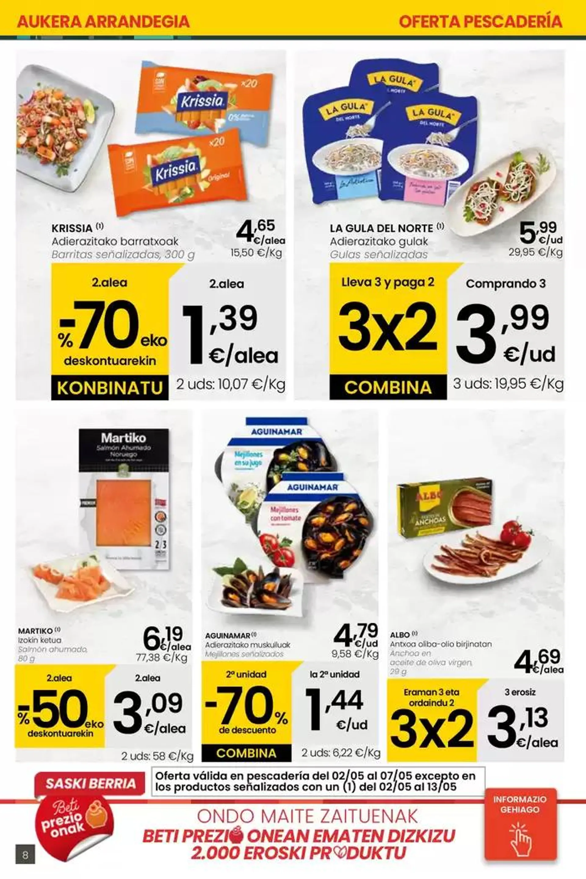 Catálogo de AUKERA OFERTA EROSKI CENTER 2 de mayo al 13 de mayo 2025 - Página 8