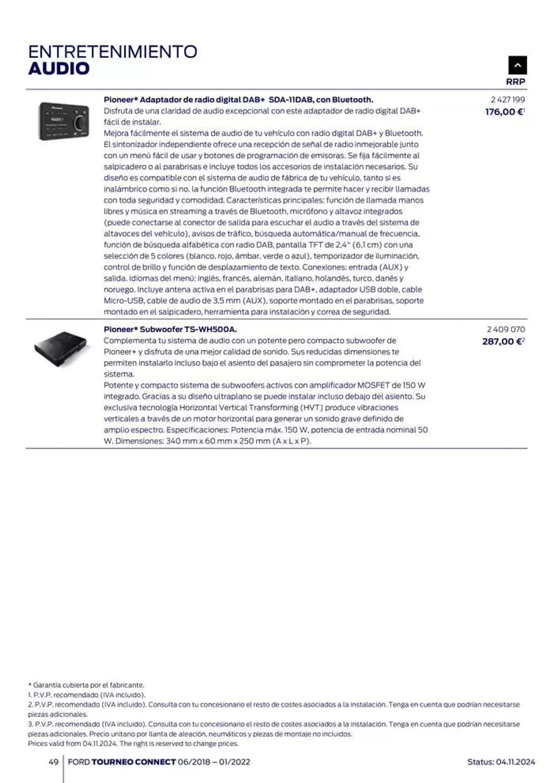 Catálogo de Ford de accesorios Tourneo Connect 13 de noviembre al 13 de noviembre 2025 - Página 49