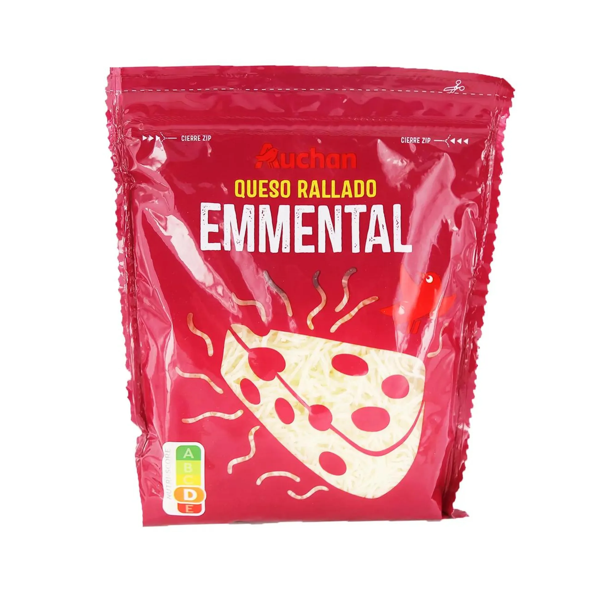 AUCHAN Queso rallado Emmental 200 g. Producto Alcampo