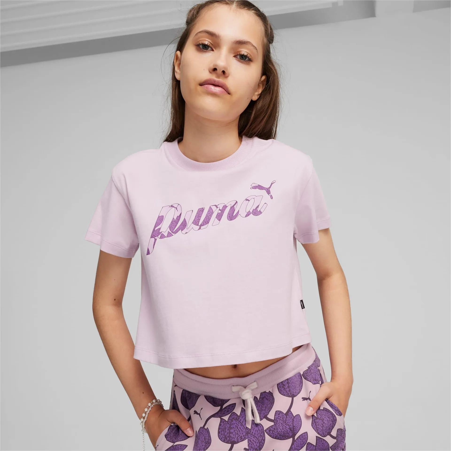 Camiseta corta para jóvenes ESS+ BLOSSOM