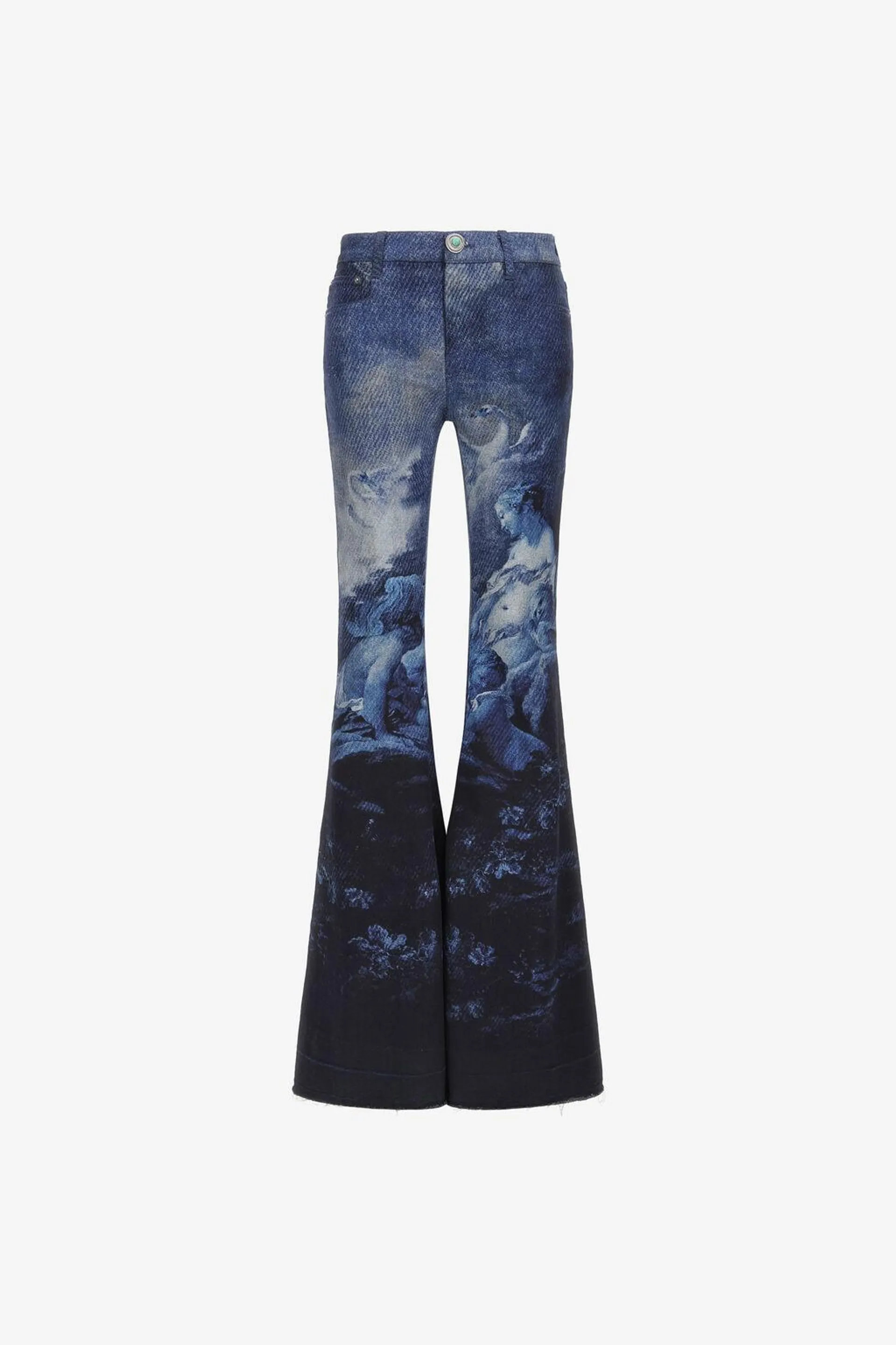 Jeans with Wild Leda print