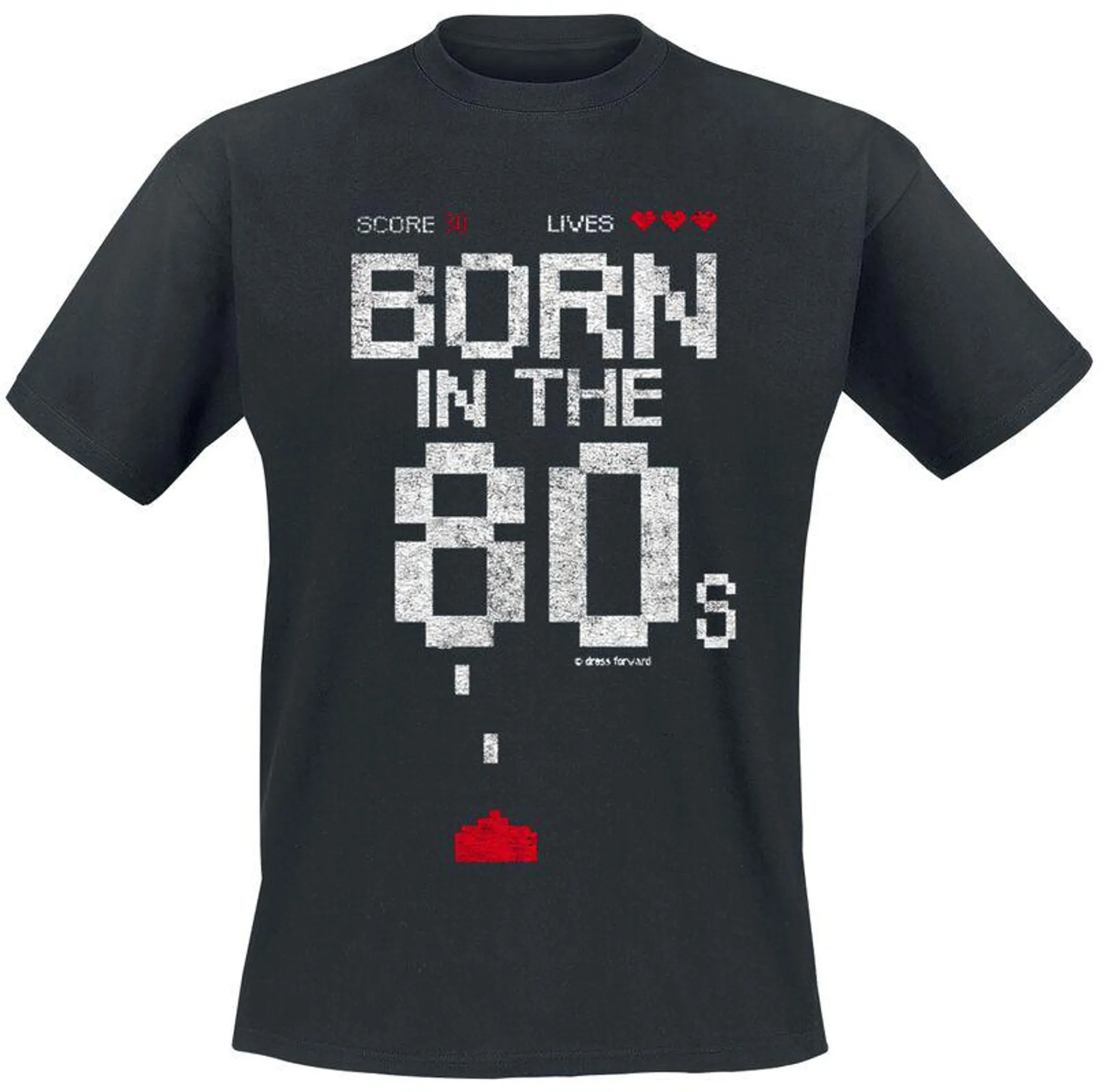 "Born In The 80s Born in the 80s" Camiseta Negro