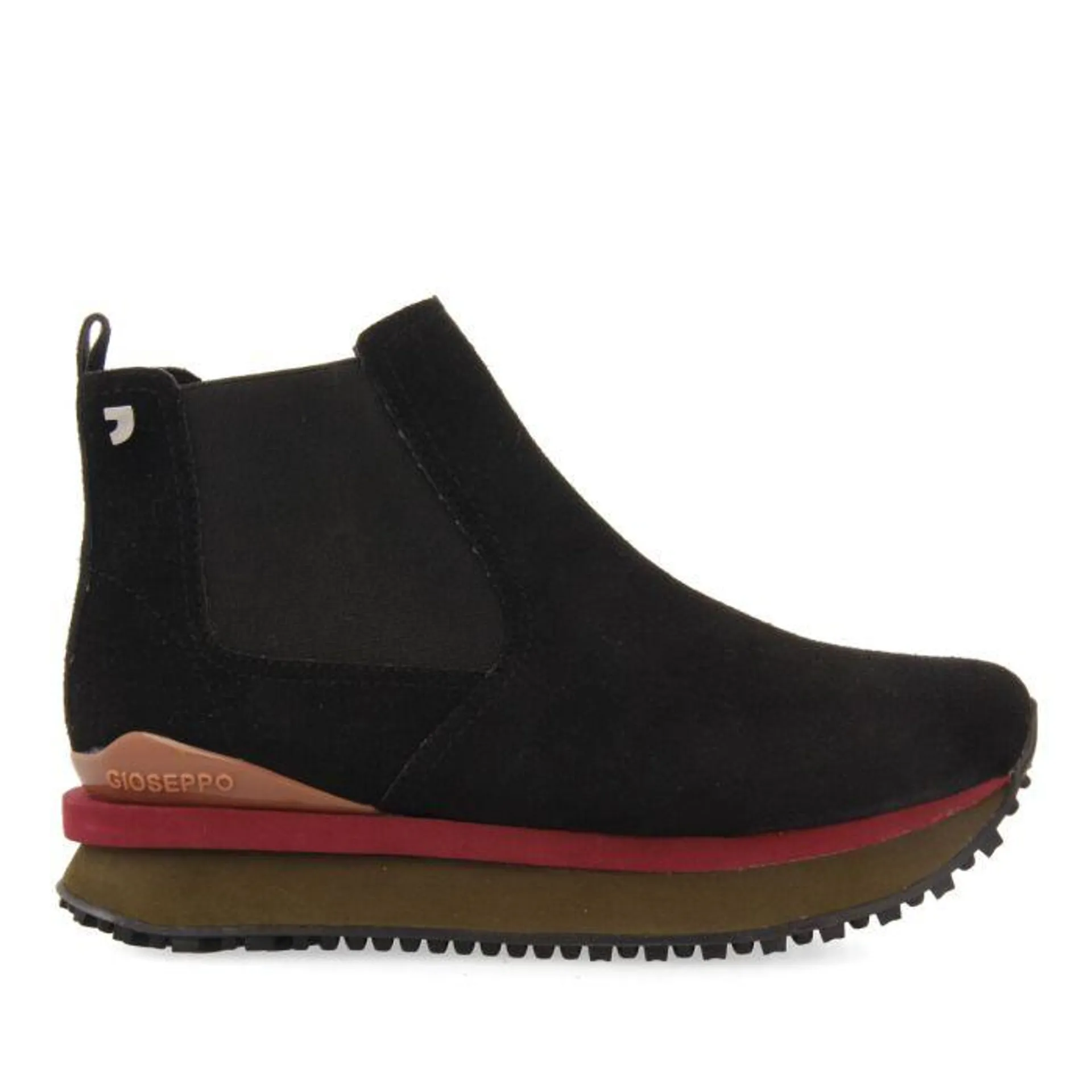 Nothum women's black chelsea boot-style sneakers with colourful accents