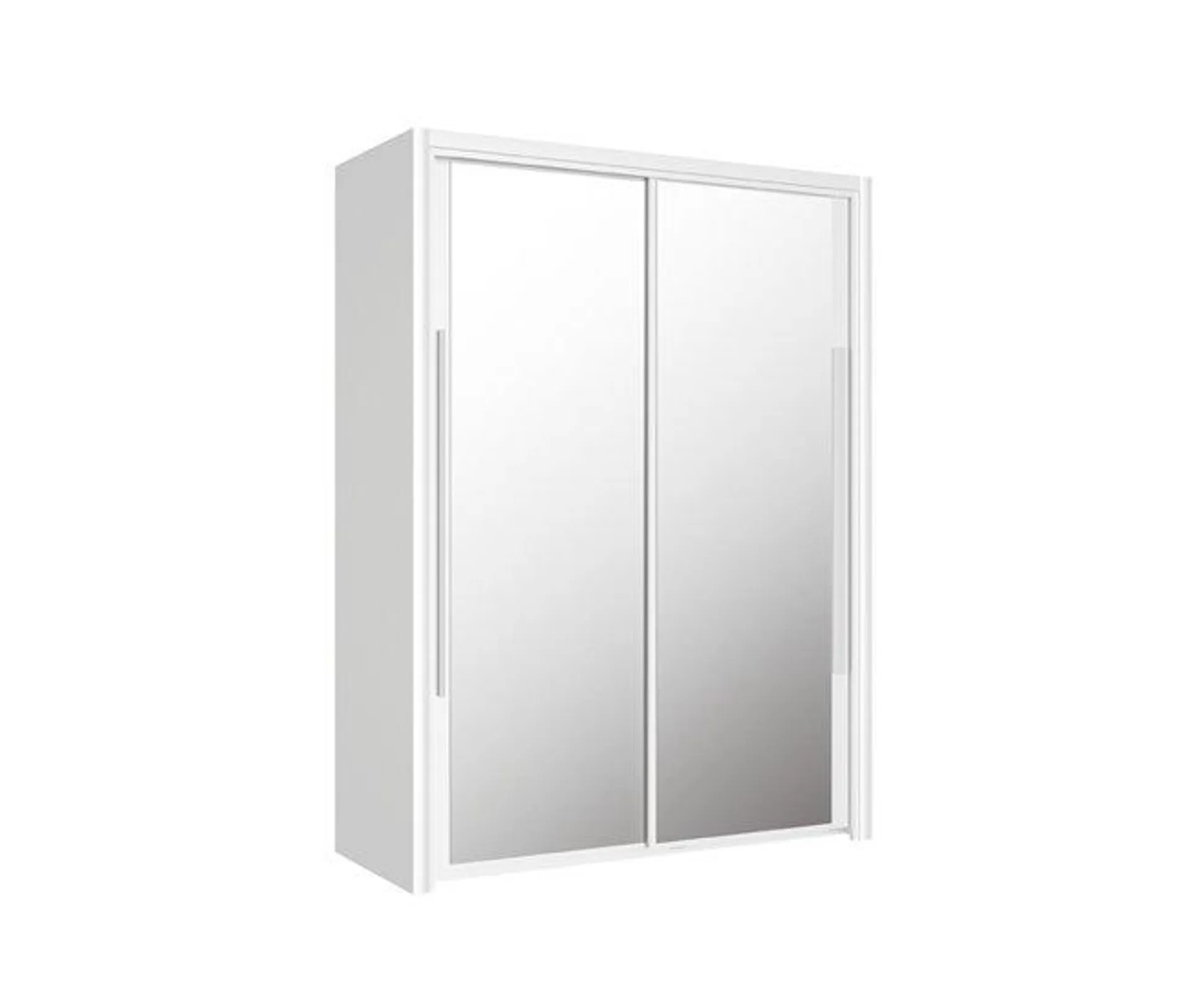 Armario 2 puertas correderas con espejo CYRUS 183cm blanco